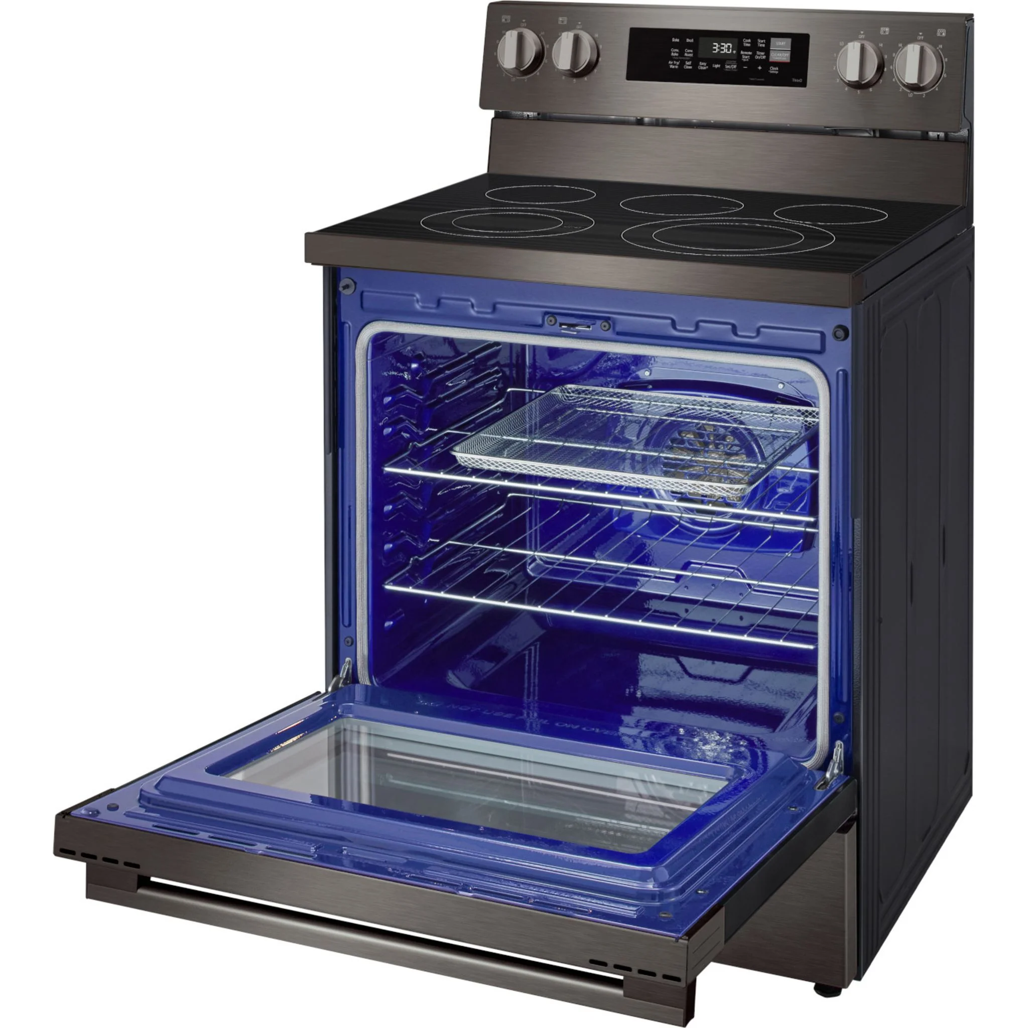 LG 6.3 cu. ft. Smart Wi-Fi Enabled ProBake Convection® Electric Range with Air Fry & EasyClean - Black Stainless (LREN6323ZE) - Image 5