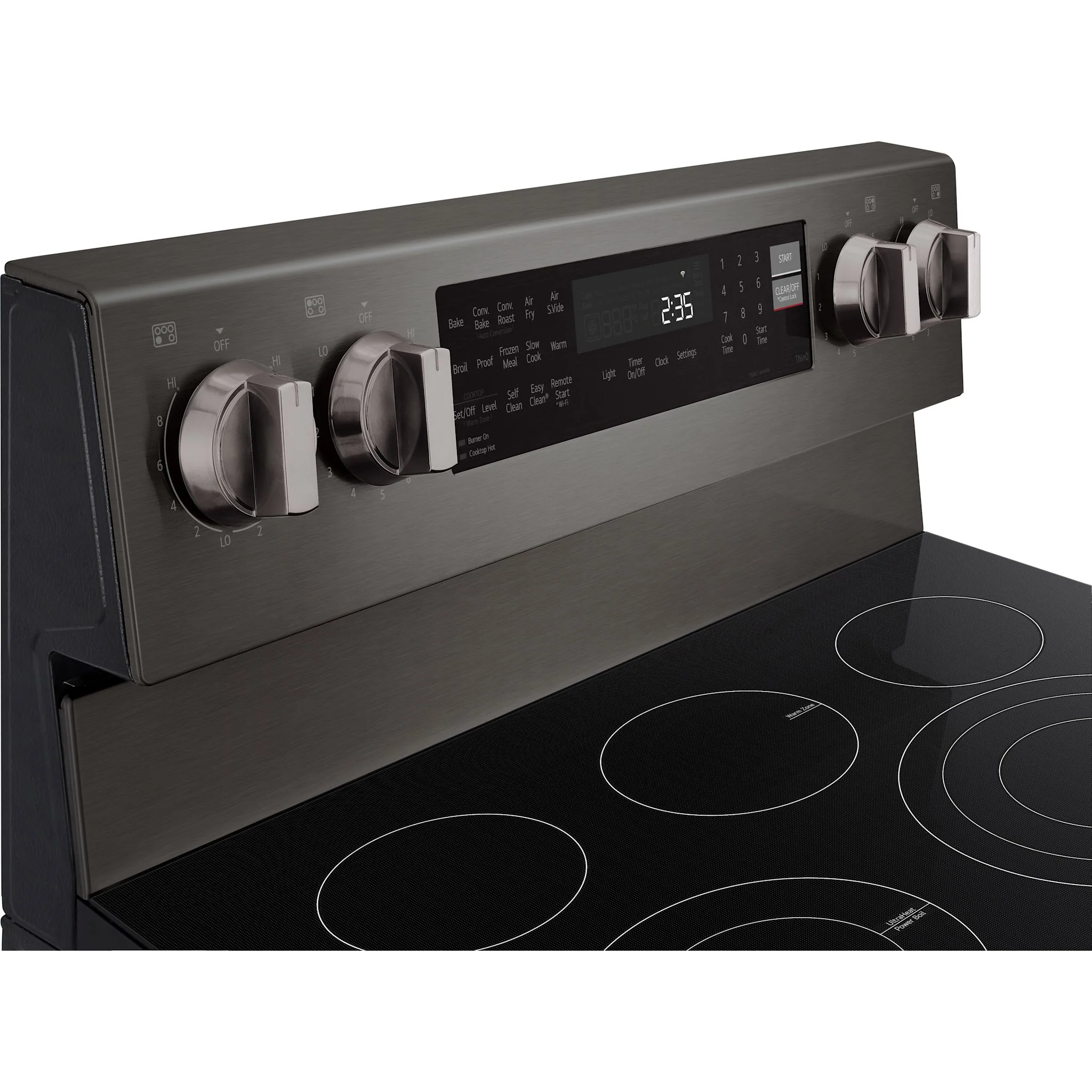 LG 6.3 cu. ft. Smart Wi-Fi Enabled ProBake Convection® Electric Range with Air Fry & EasyClean - Black Stainless (LREN6325ZE) - Image 3