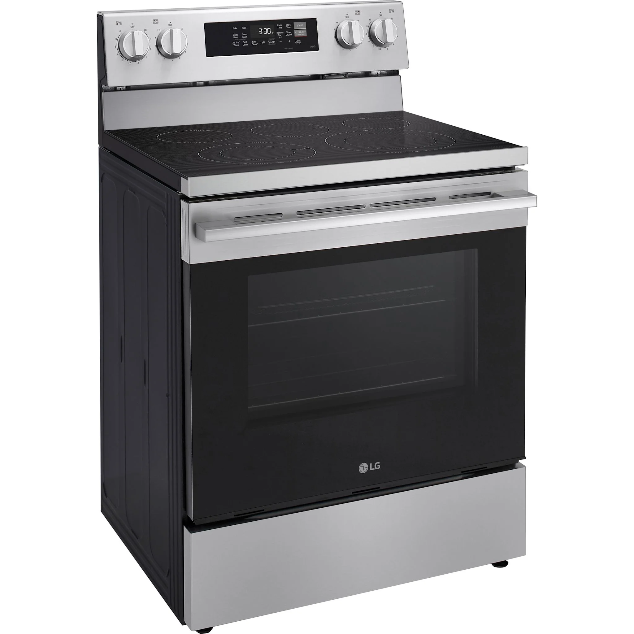 LG 6.3 cu. ft. Smart Wi-Fi Enabled ProBake Convection® Electric Range with Air Fry & EasyClean - Stainless (LREN6323YE) - Image 2