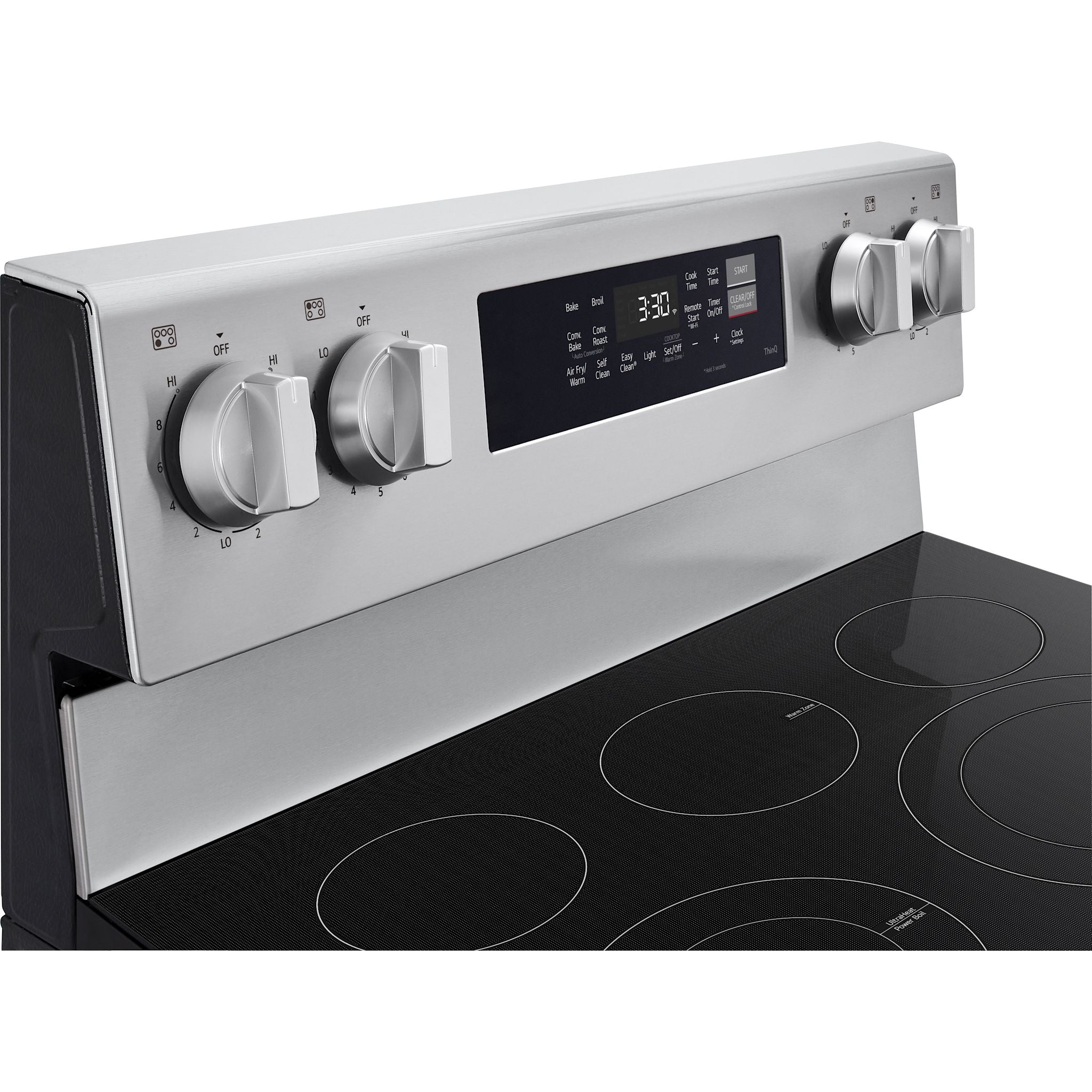 LG 6.3 cu. ft. Smart Wi-Fi Enabled ProBake Convection® Electric Range with Air Fry & EasyClean - Stainless (LREN6323YE) - Image 3