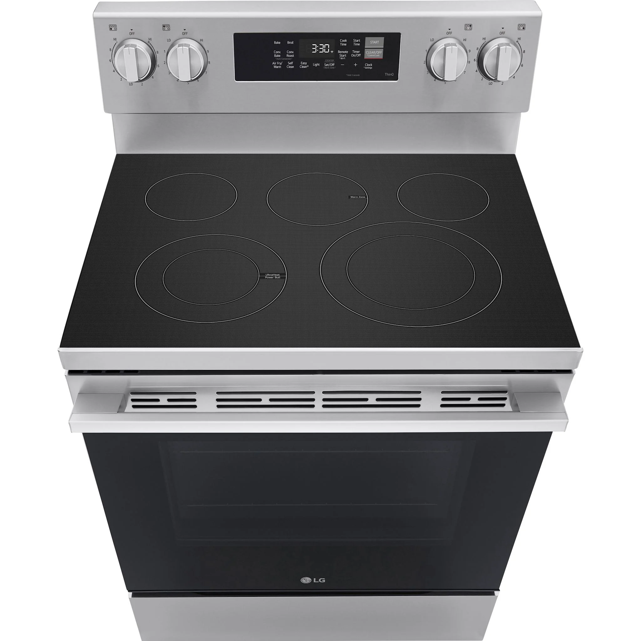 LG 6.3 cu. ft. Smart Wi-Fi Enabled ProBake Convection® Electric Range with Air Fry & EasyClean - Stainless (LREN6323YE) - Image 4