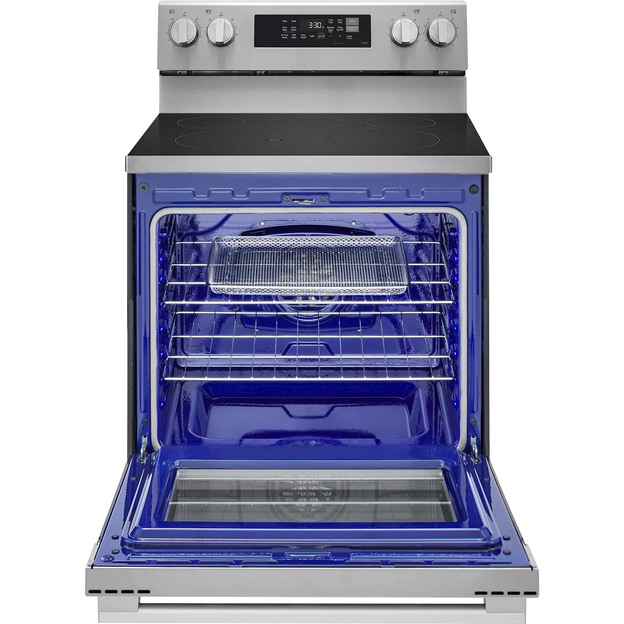 LG 6.3 cu. ft. Smart Wi-Fi Enabled ProBake Convection® Electric Range with Air Fry & EasyClean - Stainless (LREN6323YE) - Image 6
