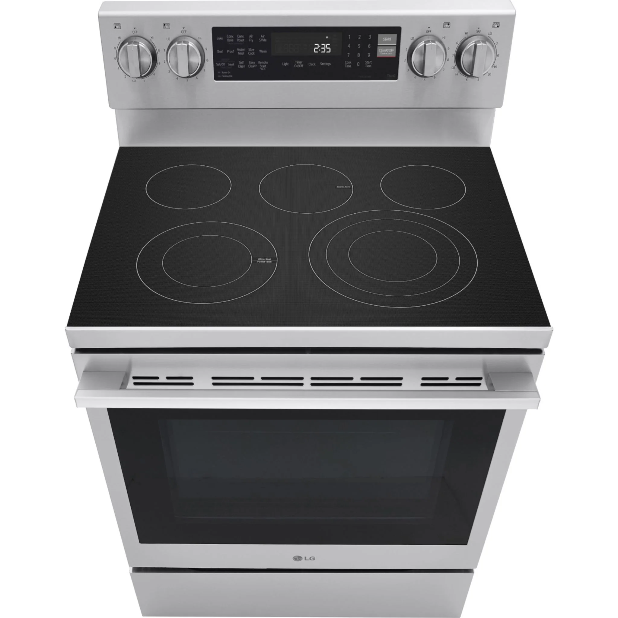 LG 6.3 cu. ft. Smart Wi-Fi Enabled ProBake Convection® Electric Range with Air Fry & EasyClean - Stainless (LREN6325XE) - Image 2