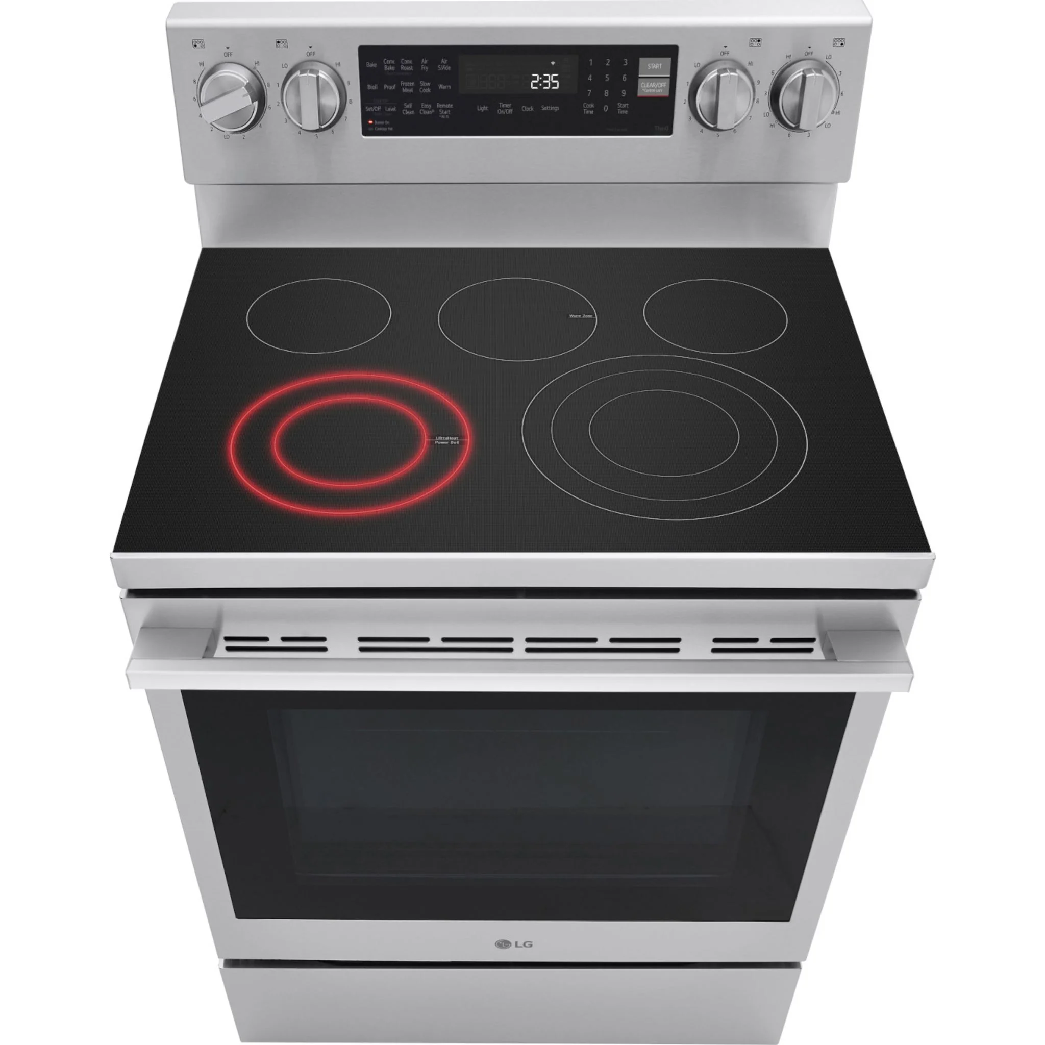 LG 6.3 cu. ft. Smart Wi-Fi Enabled ProBake Convection® Electric Range with Air Fry & EasyClean - Stainless (LREN6325XE) - Image 3