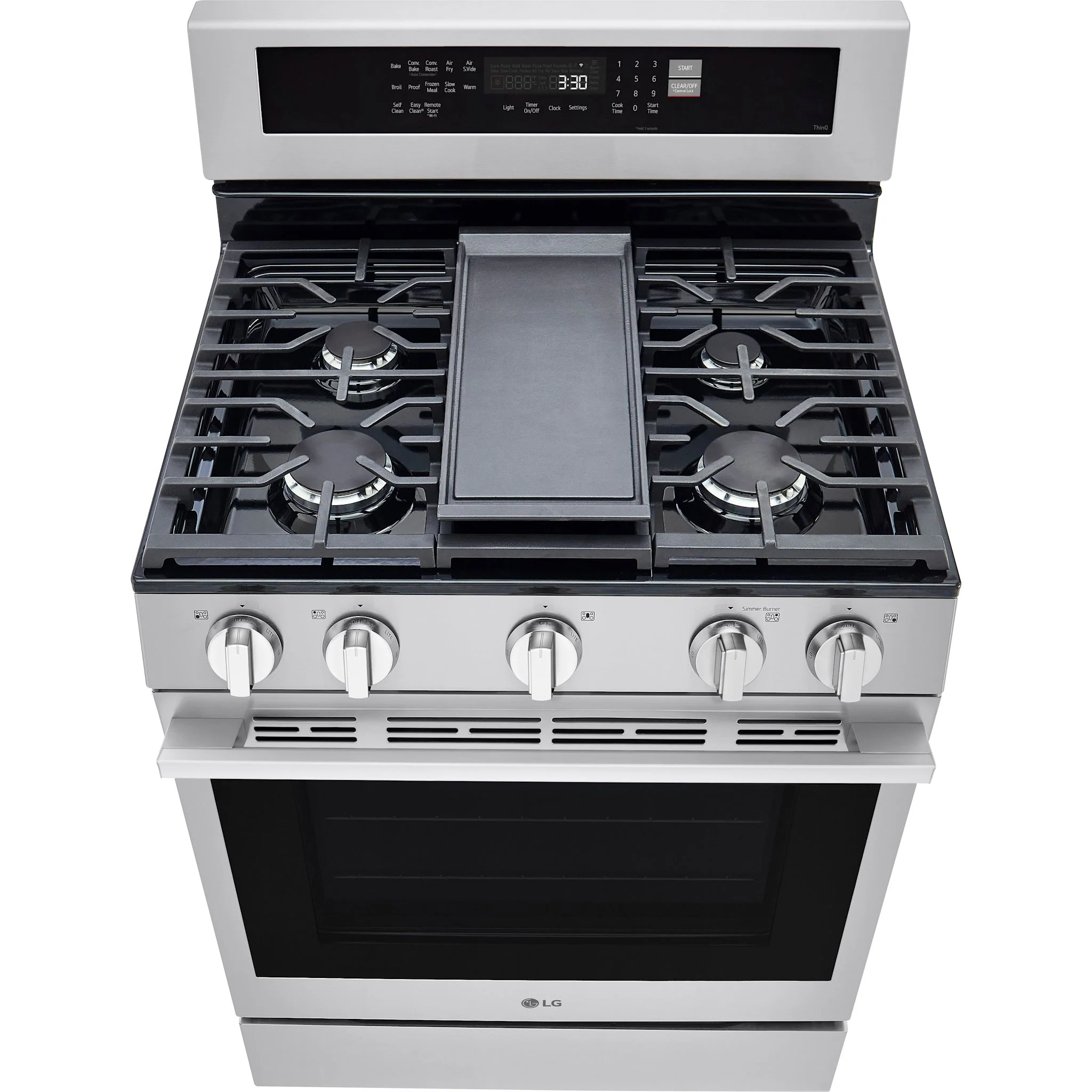 LG 6.3 cu. ft. Smart Wi-Fi Enabled Probake Convection® Gas Range with Air Fry & EasyClean - PrintProof® Stainless Steel (LRGN6325X) - Image 3