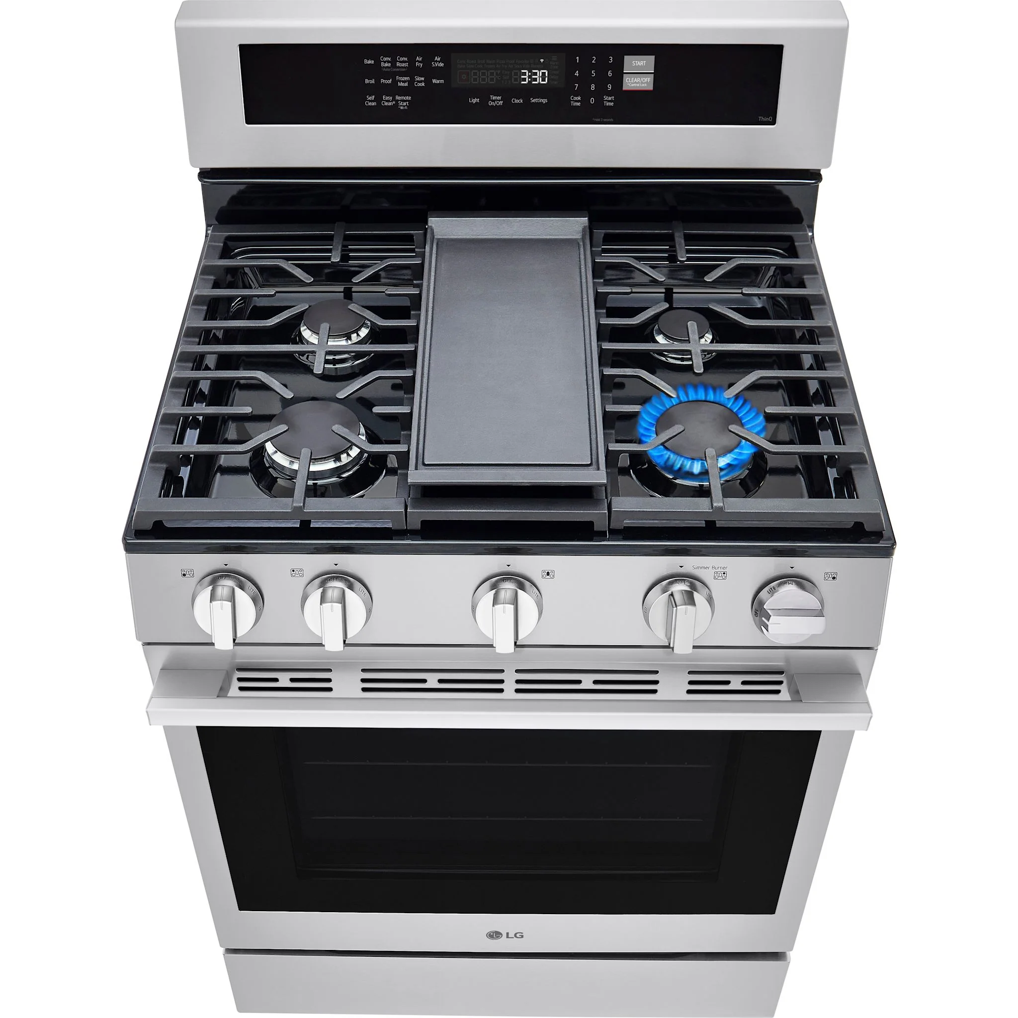 LG 6.3 cu. ft. Smart Wi-Fi Enabled Probake Convection® Gas Range with Air Fry & EasyClean - PrintProof® Stainless Steel (LRGN6325X) - Image 4