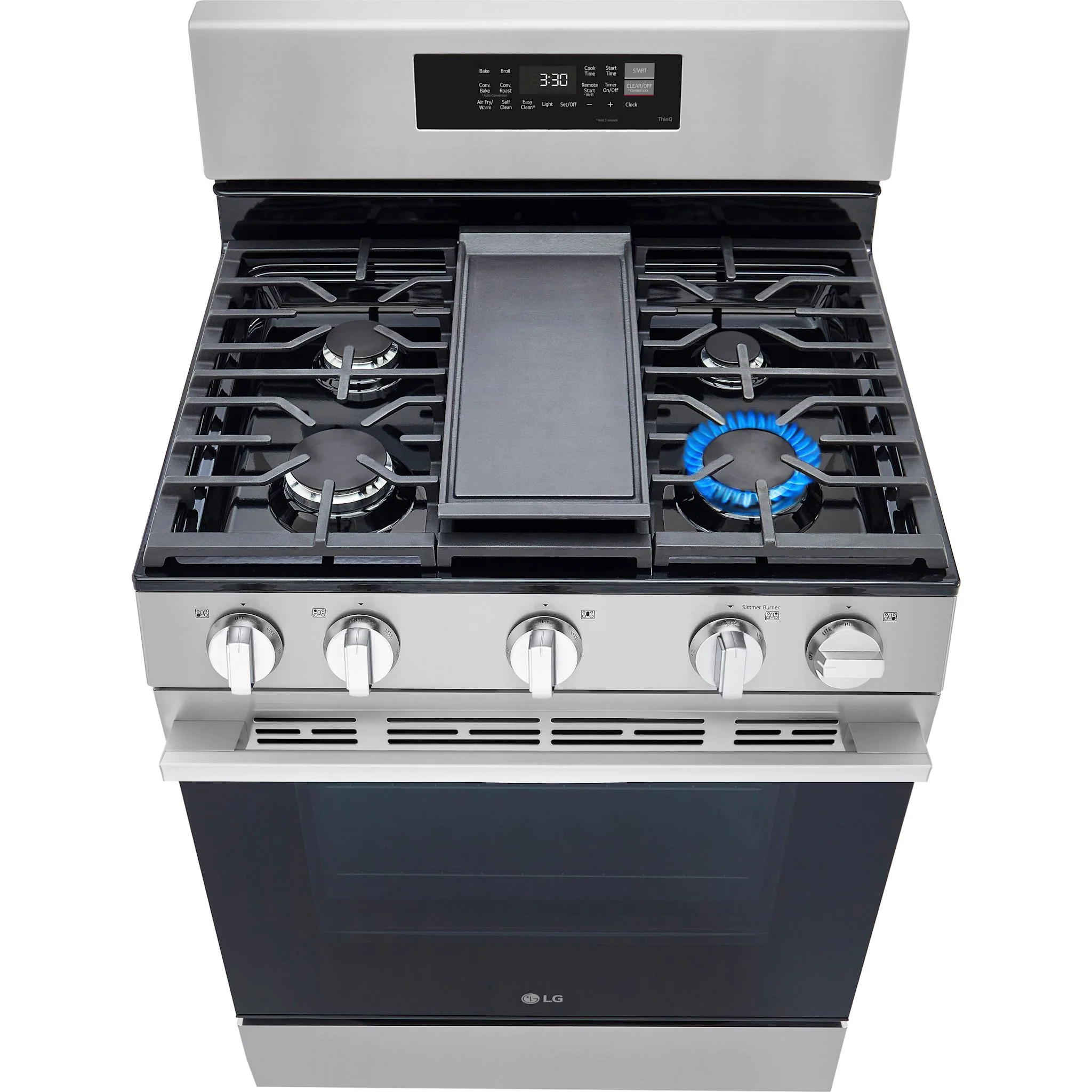 LG 6.3 cu. ft. Smart Wi-Fi Enabled Probake Convection® Gas Range with Air Fry & EasyClean -Stainless Steel (LRGN6323Y) - Image 3