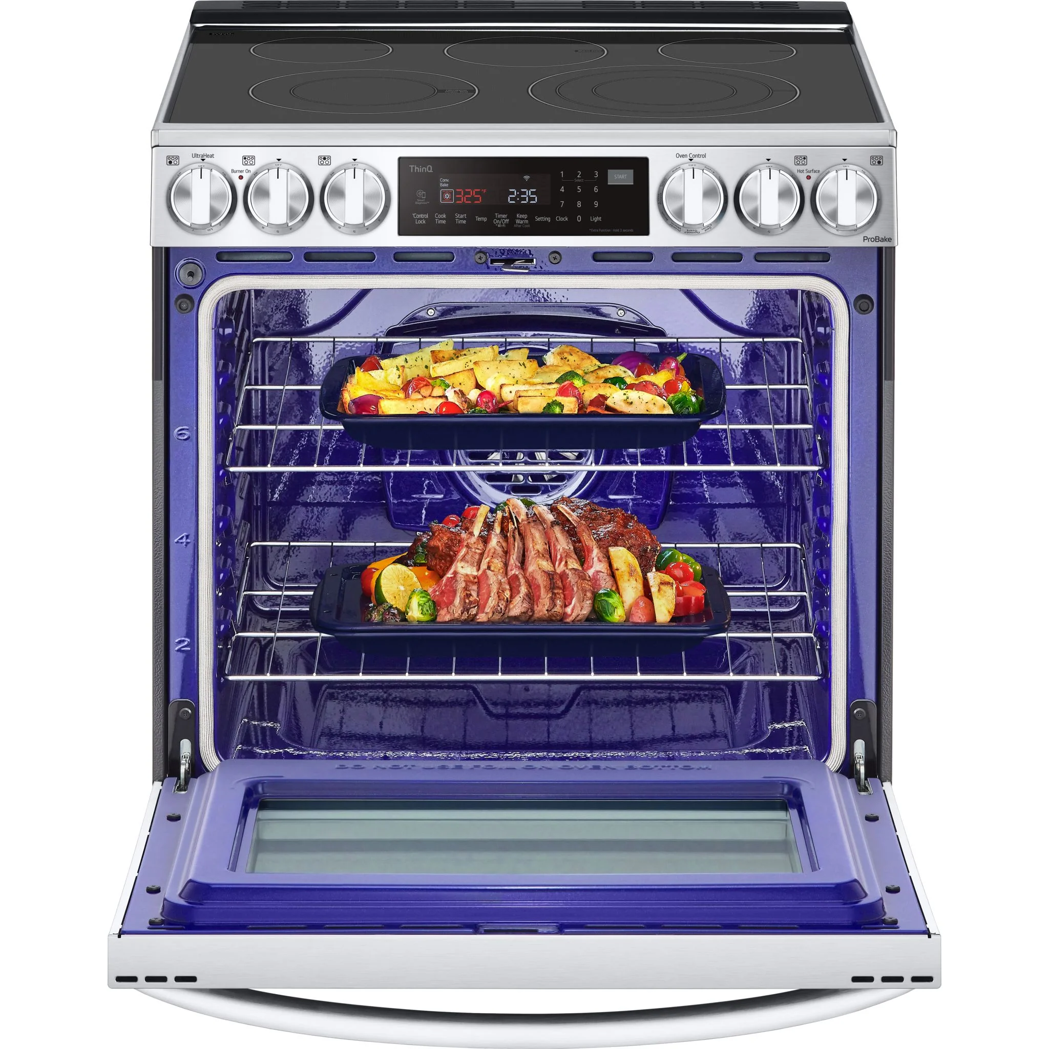 LG 6.3 cu ft. Smart wi-fi Enabled ProBake Convection® InstaView® Electric Slide-In Range with Air Fry - Stainless (LSEL6335F) - Image 3