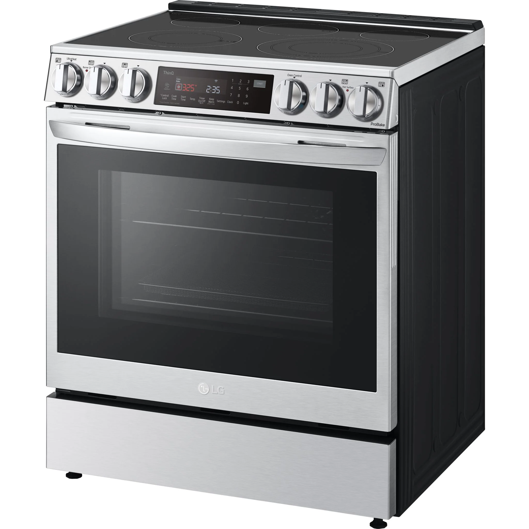 LG 6.3 cu ft. Smart wi-fi Enabled ProBake Convection® InstaView® Electric Slide-In Range with Air Fry - Stainless (LSEL6335F) - Image 5
