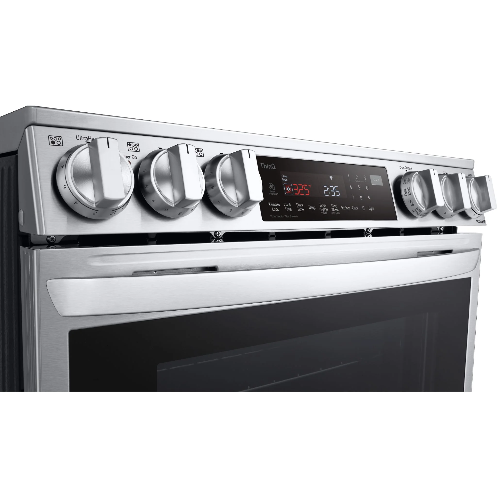 LG 6.3 cu ft. Smart wi-fi Enabled ProBake Convection® InstaView® Electric Slide-In Range with Air Fry - Stainless (LSEL6335F) - Image 7