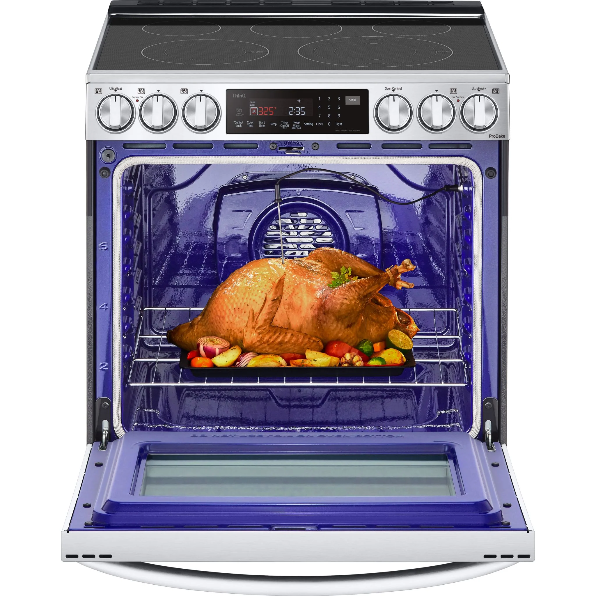 LG 6.3 cu ft. Smart Wi-Fi Enabled ProBake Convection® InstaView™ Electric Slide-in Range with Air Fry - Stainless (LSEL6337F) - Image 3