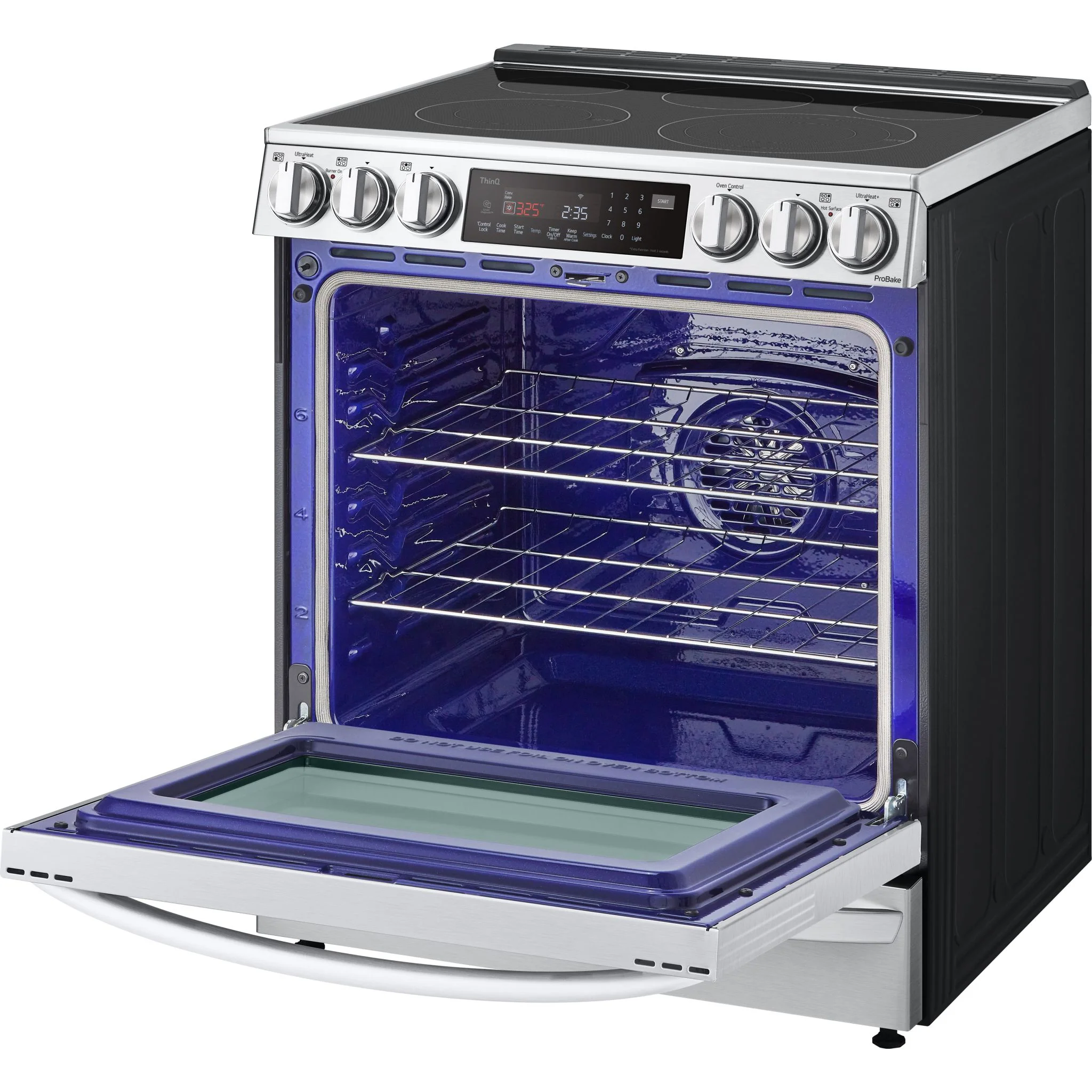 LG 6.3 cu ft. Smart Wi-Fi Enabled ProBake Convection® InstaView™ Electric Slide-in Range with Air Fry - Stainless (LSEL6337F) - Image 5