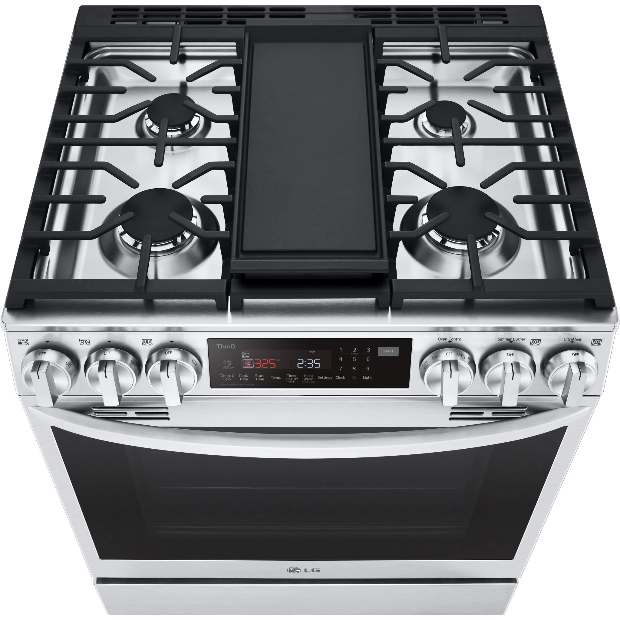 LG 6.3 cu ft. Smart wi-fi Enabled ProBake Convection® InstaView® Gas Slide-In Range with Air Fry - Stainless (LSGL6335F) - Image 10