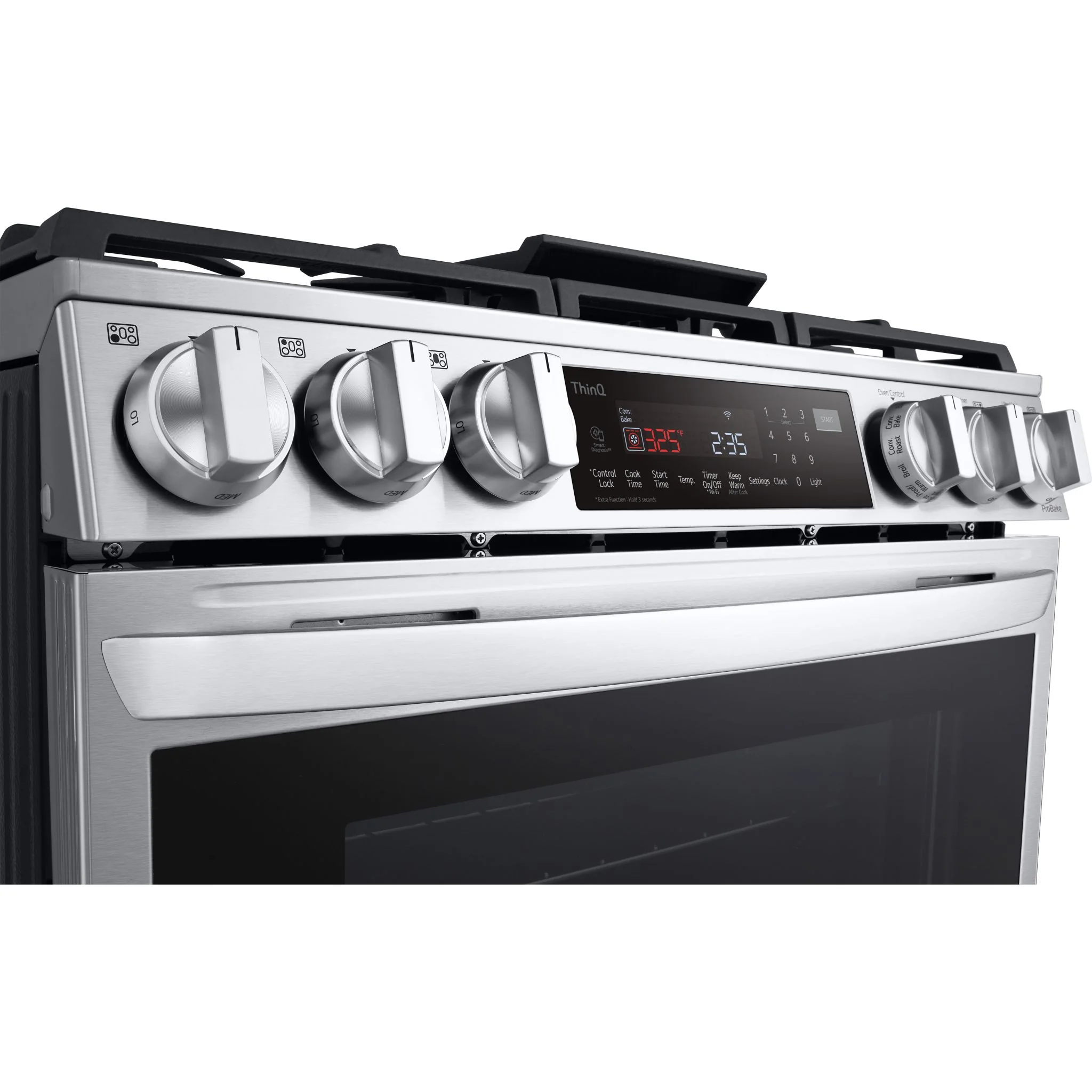 LG 6.3 cu ft. Smart wi-fi Enabled ProBake Convection® InstaView® Gas Slide-In Range with Air Fry - Stainless (LSGL6335F) - Image 6