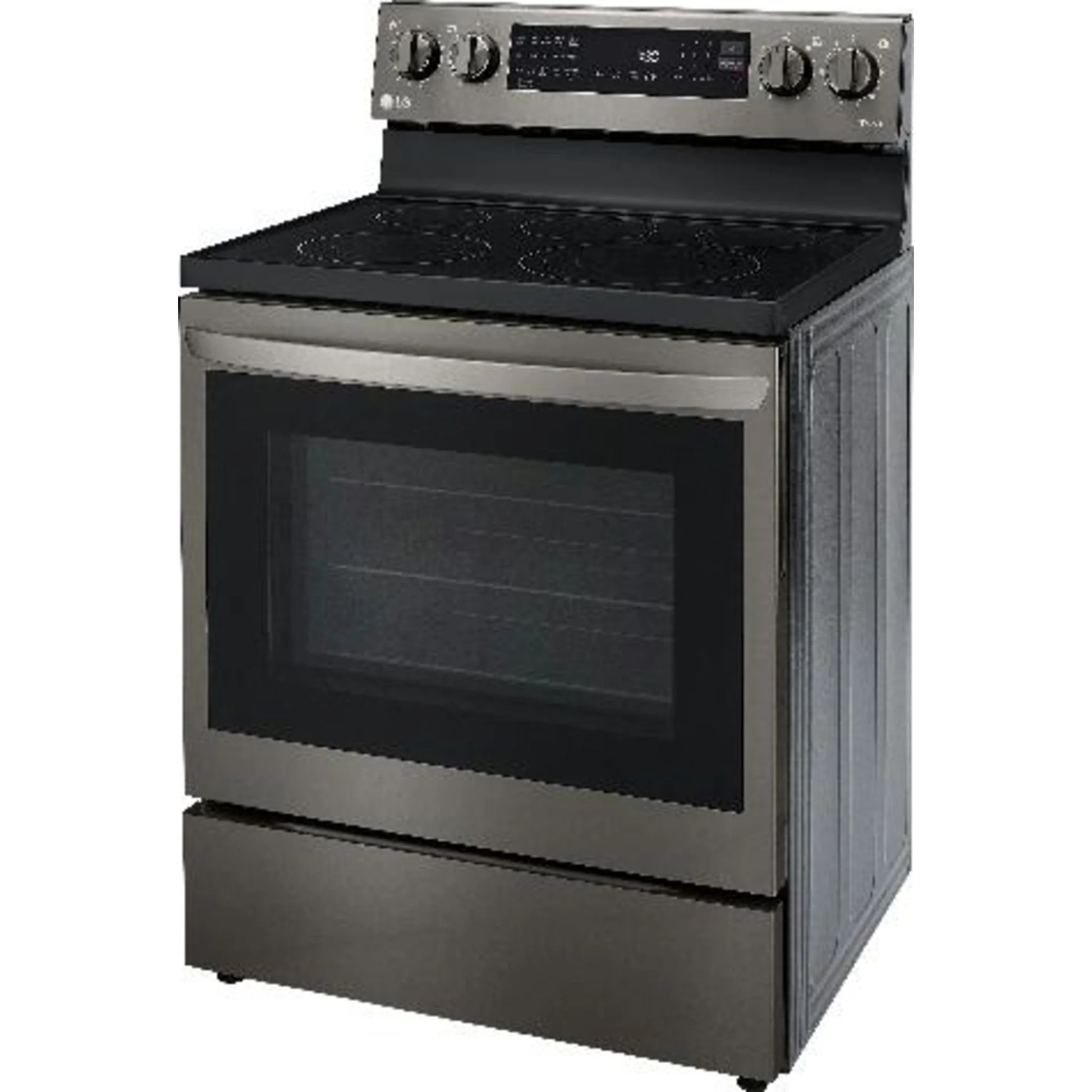 LG 6.3 cu ft. Smart Wi-Fi Enabled True Convection InstaView® Electric Range with Air Fry - Black Stainless (LREL6325D) - Image 2