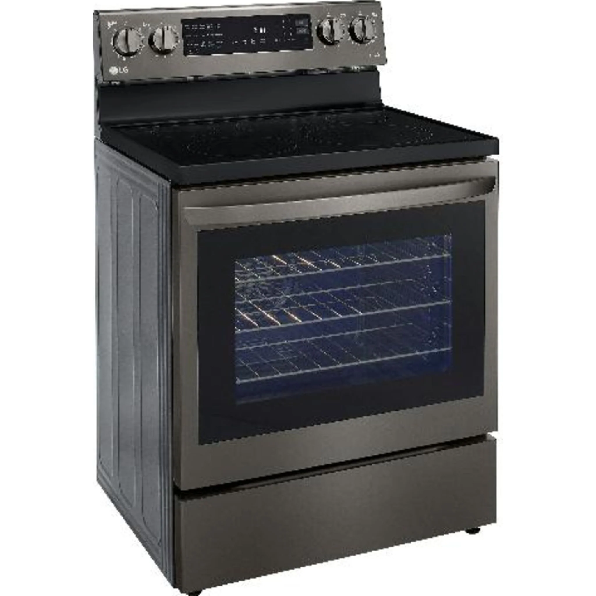 LG 6.3 cu ft. Smart Wi-Fi Enabled True Convection InstaView® Electric Range with Air Fry - Black Stainless (LREL6325D) - Image 3