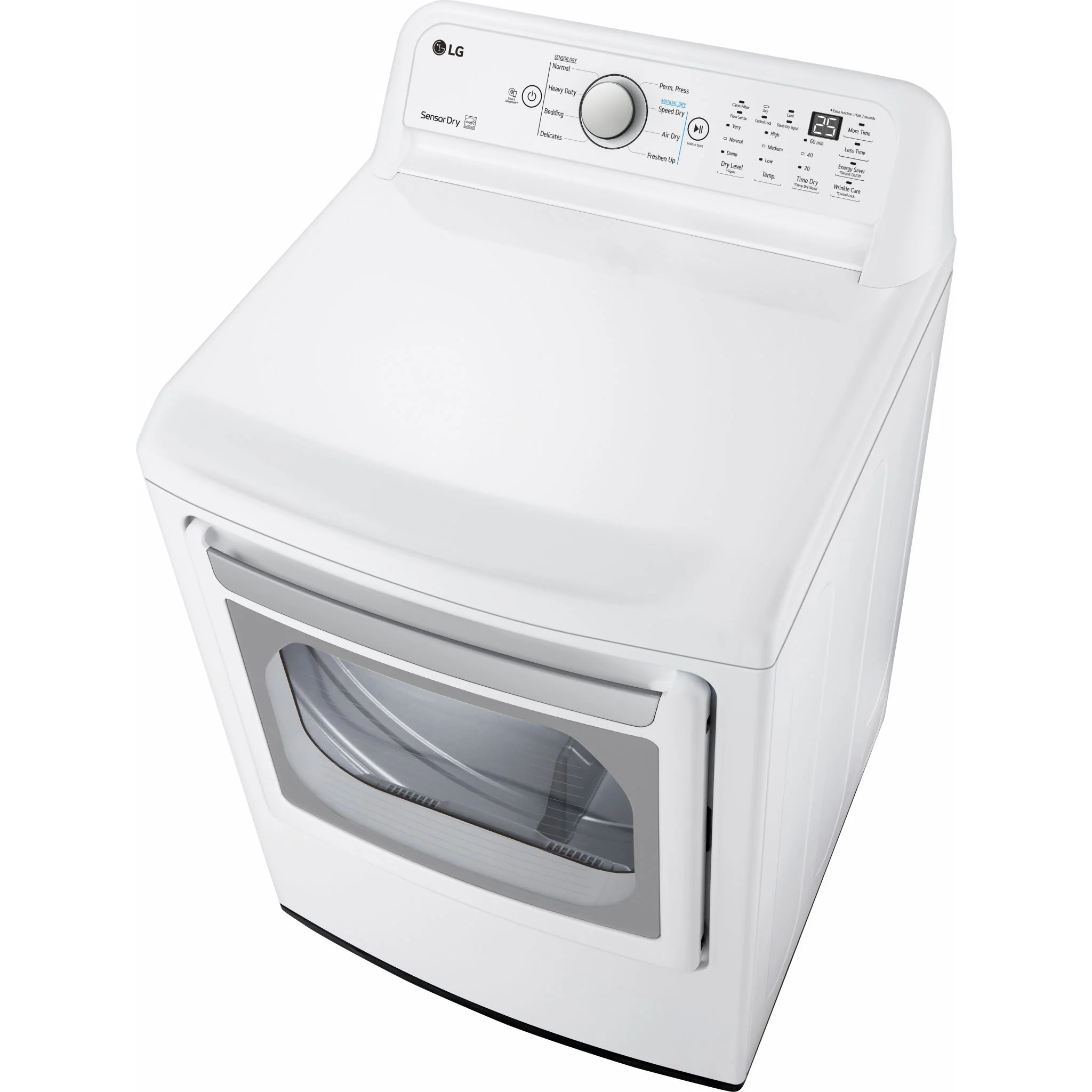 LG 7.3 cu. ft. Capacity Electric Dryer - White (DLE7150W) - Image 6
