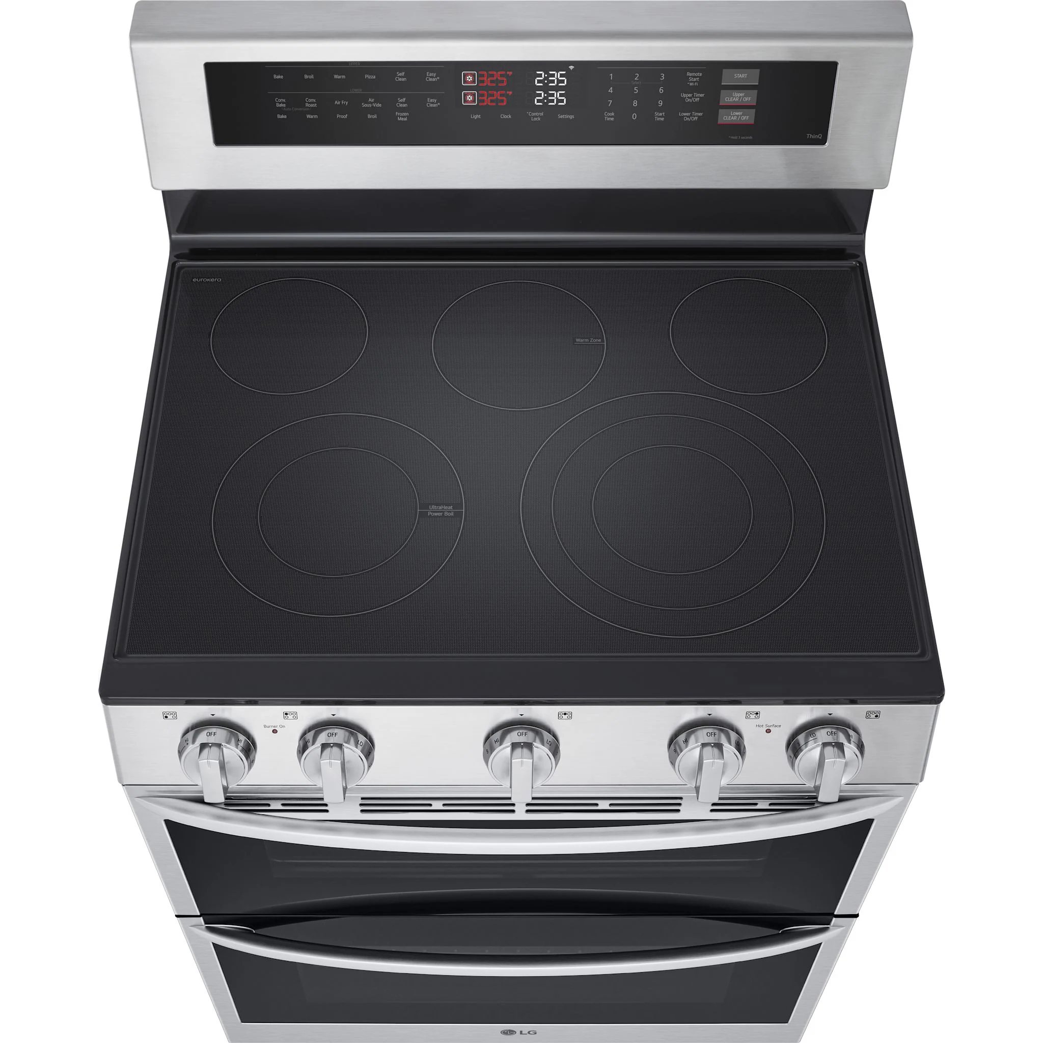 LG 7.3 cu. ft. Electric Double Oven Freestanding Range with ProBake Convection® and Air Fry - Stainless (LDEL7324SE) - Image 4