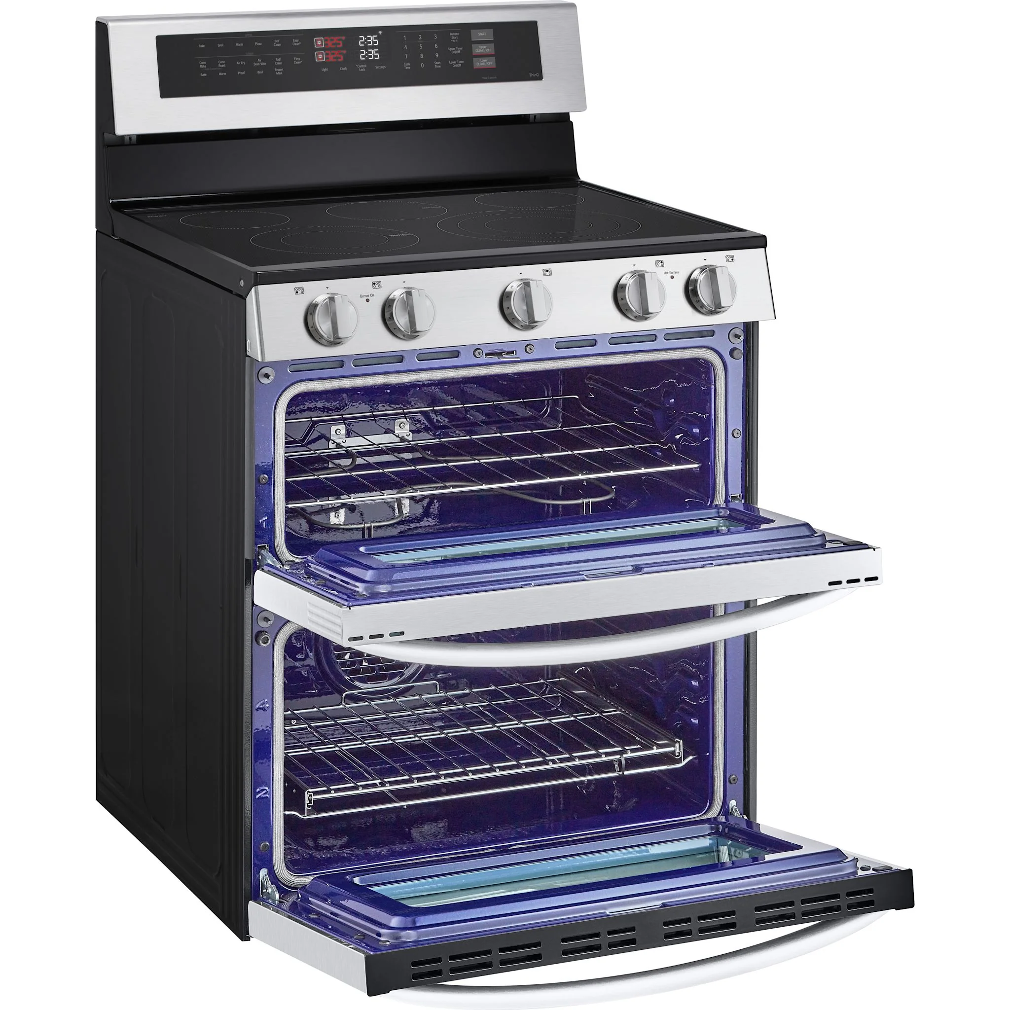LG 7.3 cu. ft. Electric Double Oven Freestanding Range with ProBake Convection® and Air Fry - Stainless (LDEL7324SE) - Image 5