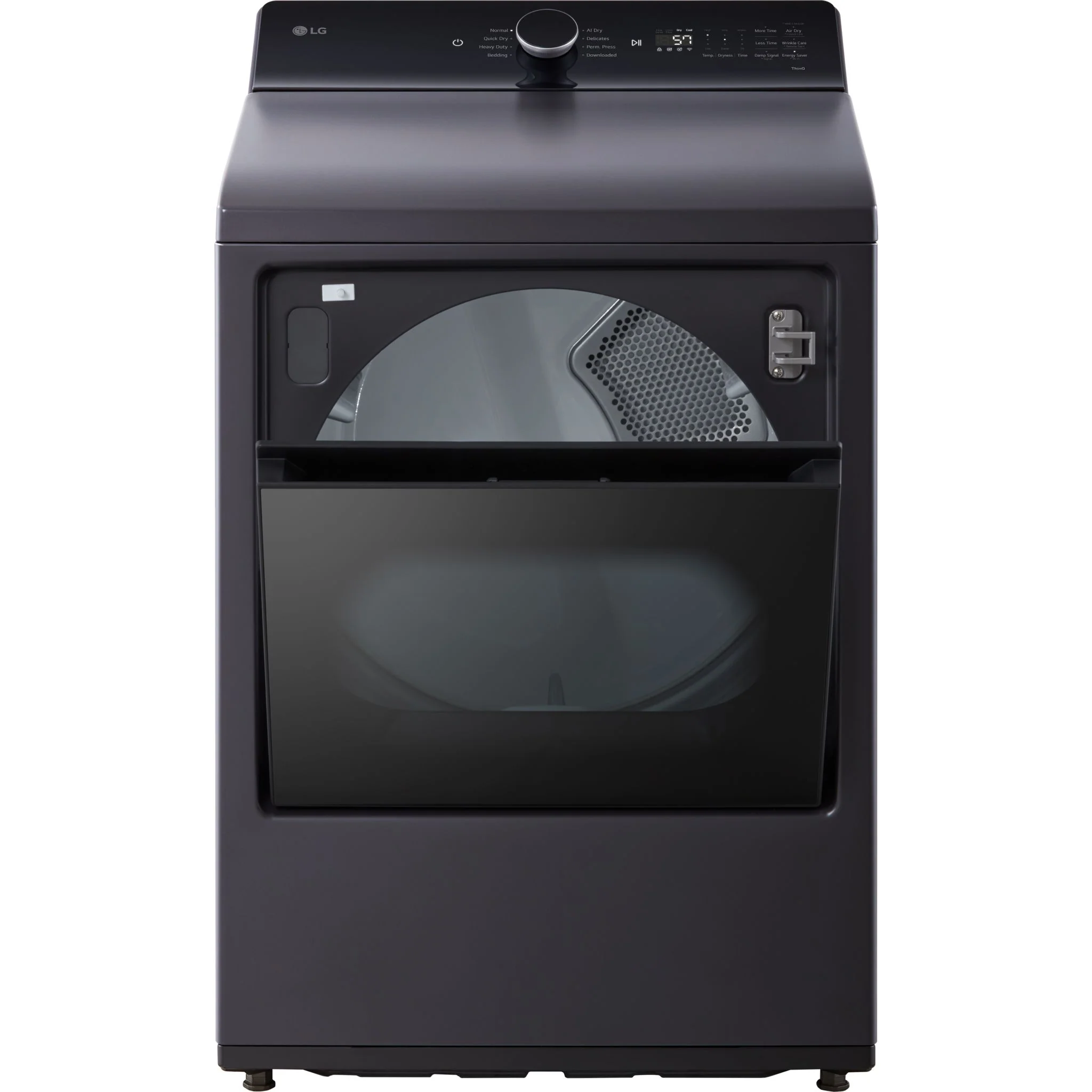 LG 7.3 cu.ft Ultra capacity Dryer with EasyLoad™ - Matt Black (DLE8400BE) - Image 3