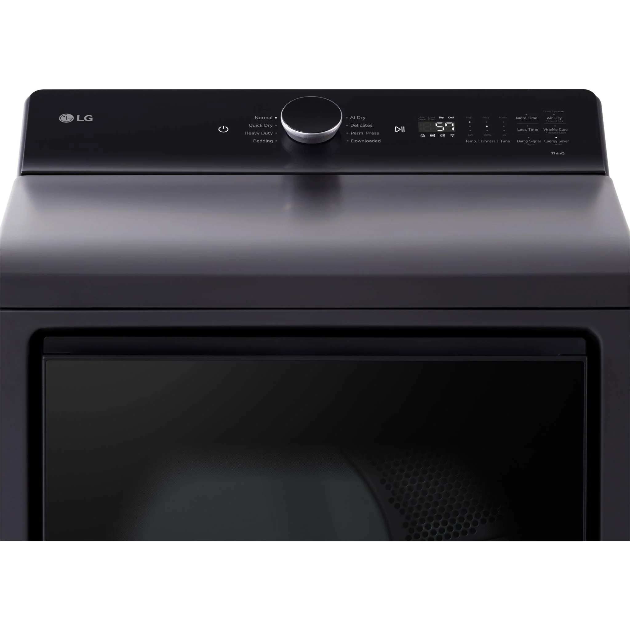LG 7.3 cu.ft Ultra capacity Dryer with EasyLoad™ - Matt Black (DLE8400BE) - Image 5