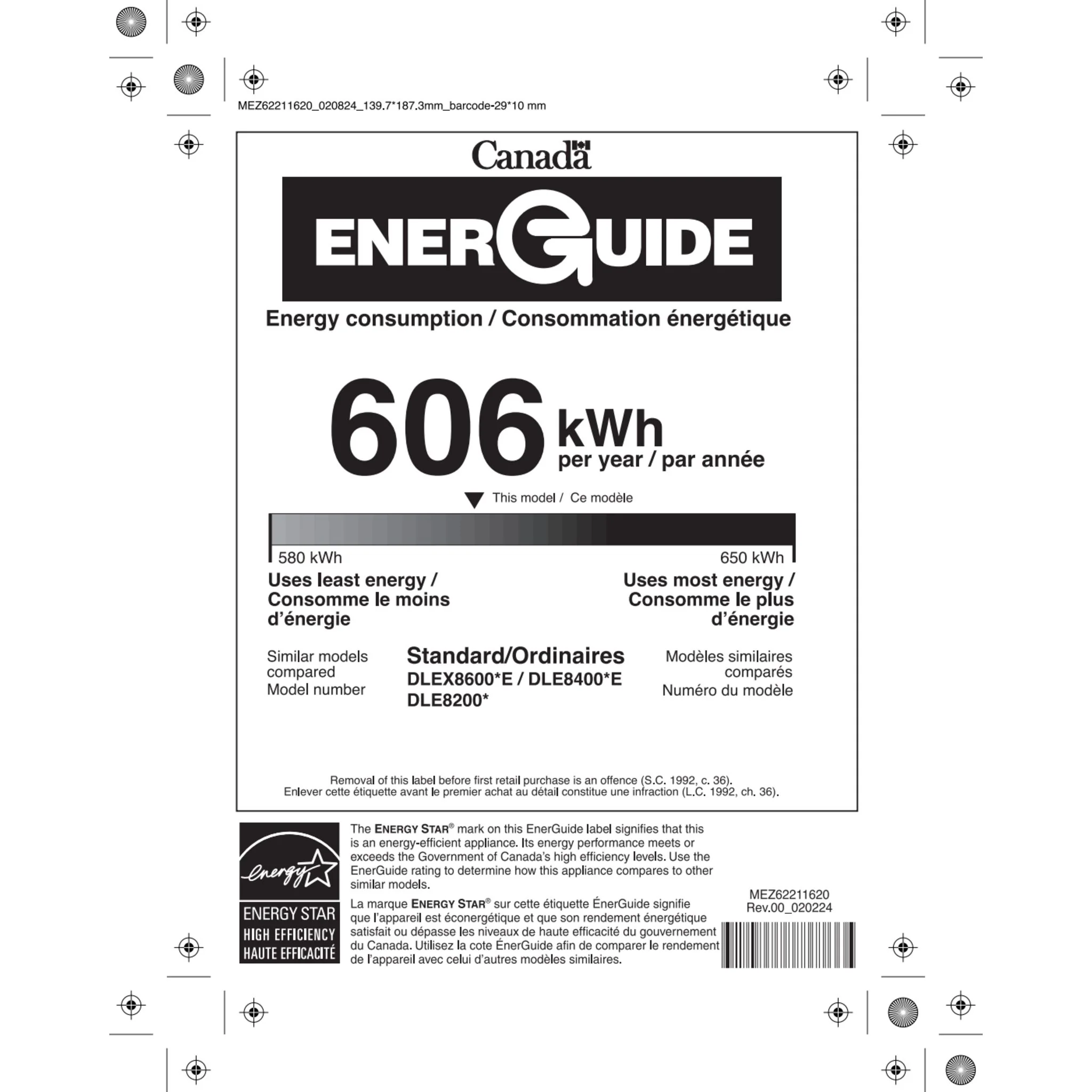 LG 7.3 cu.ft Ultra capacity with EasyLoad™ - Alpine White (DLE8400WE) - Image 16