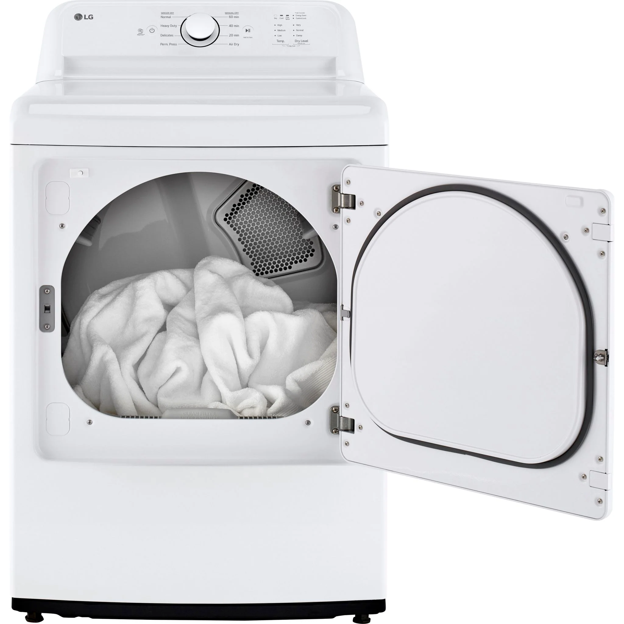 LG 7.3 cu. ft. Ultra Large Capacity Rear Control Electric ENERGY STAR® Dryer with Sensor Dry - White (DLE6100W) - Image 10