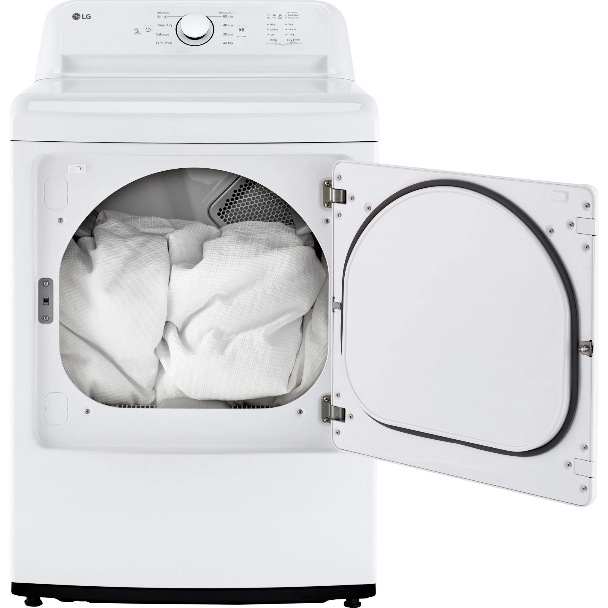 LG 7.3 cu. ft. Ultra Large Capacity Rear Control Electric ENERGY STAR® Dryer with Sensor Dry - White (DLE6100W) - Image 11