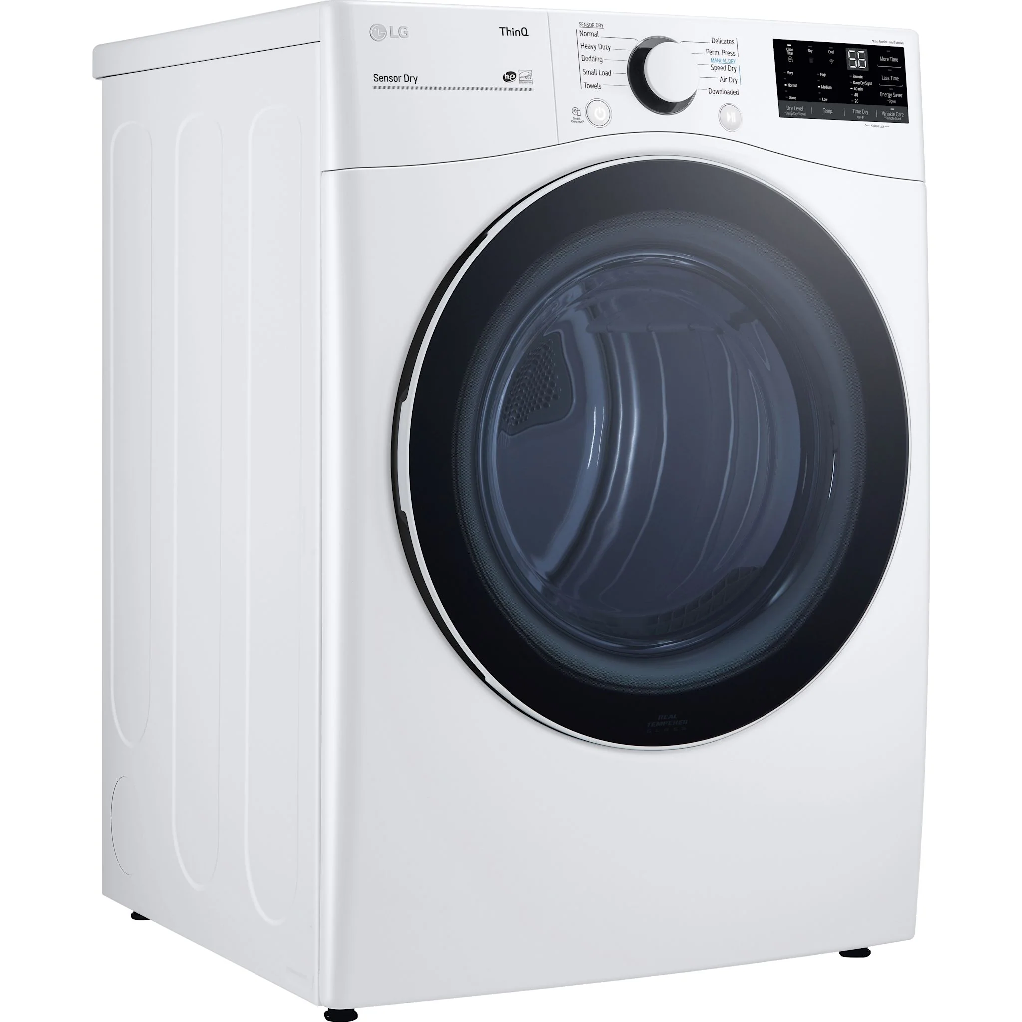 LG 7.4 cu. ft. Capacity Gas Dryer with Built-In AI - White (DLG3601W) - Image 3