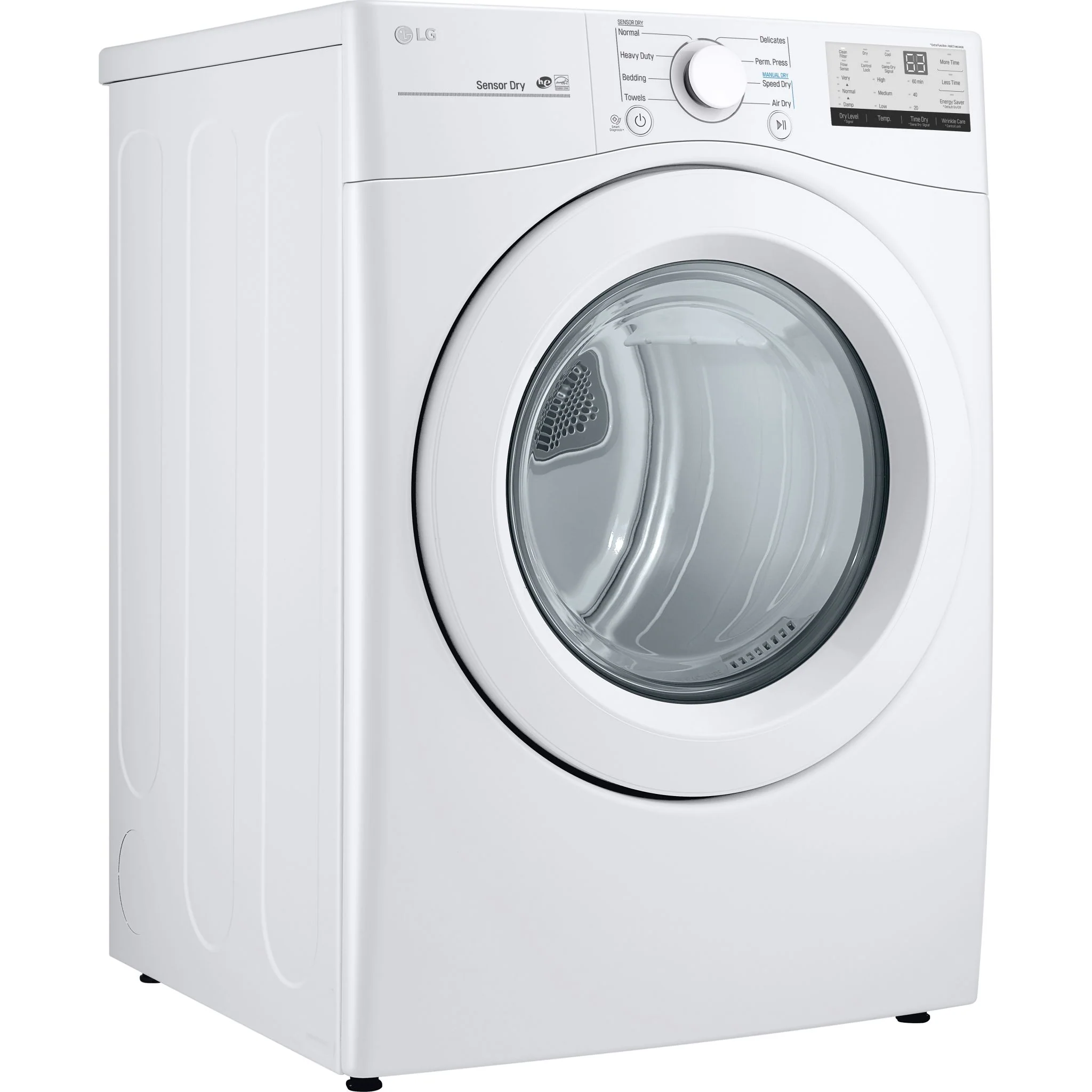 LG 7.4 cu. ft. Ultra Large Capacity Electric Dryer - White (DLE3400W) - Image 2