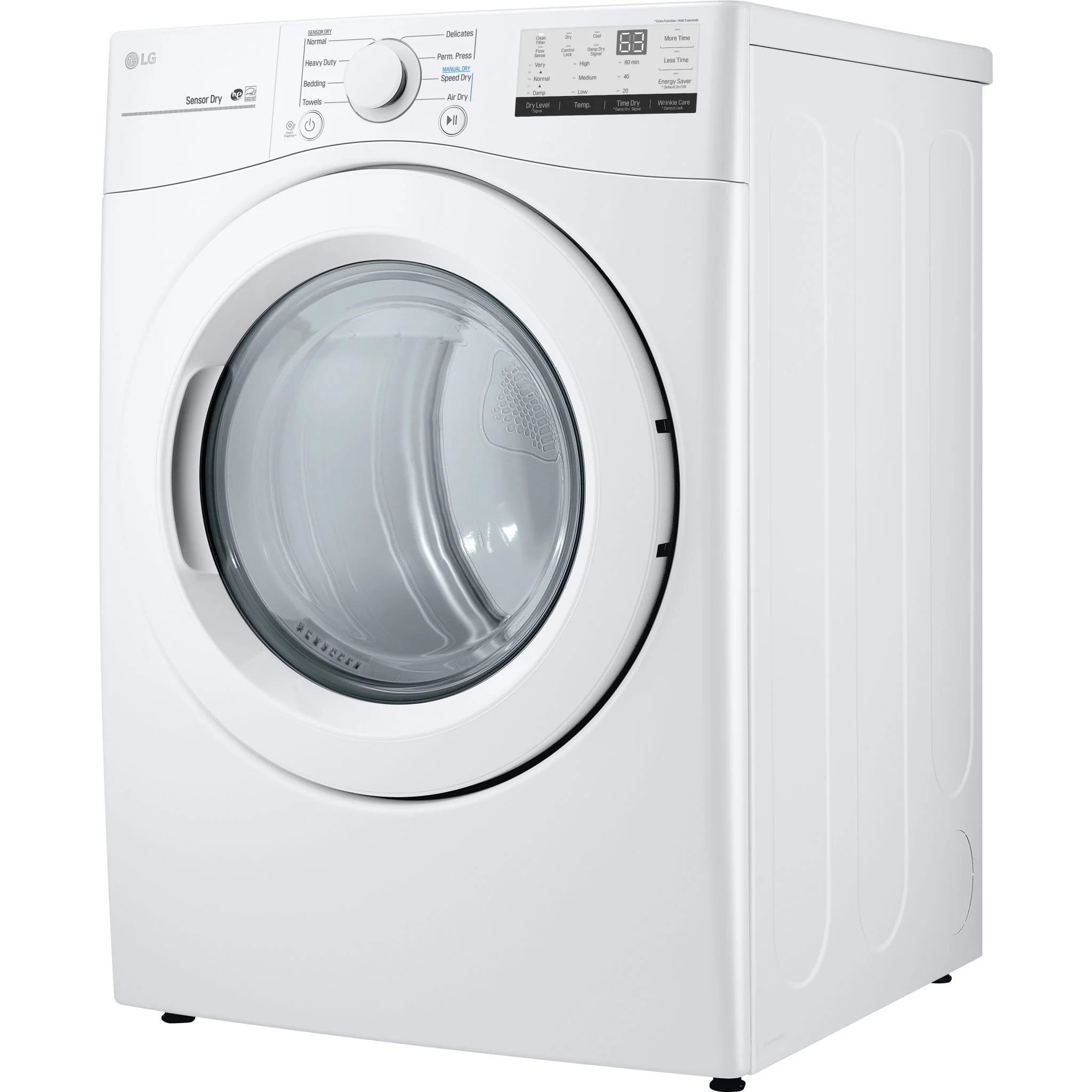 LG 7.4 cu. ft. Ultra Large Capacity Electric Dryer - White (DLE3400W) - Image 3