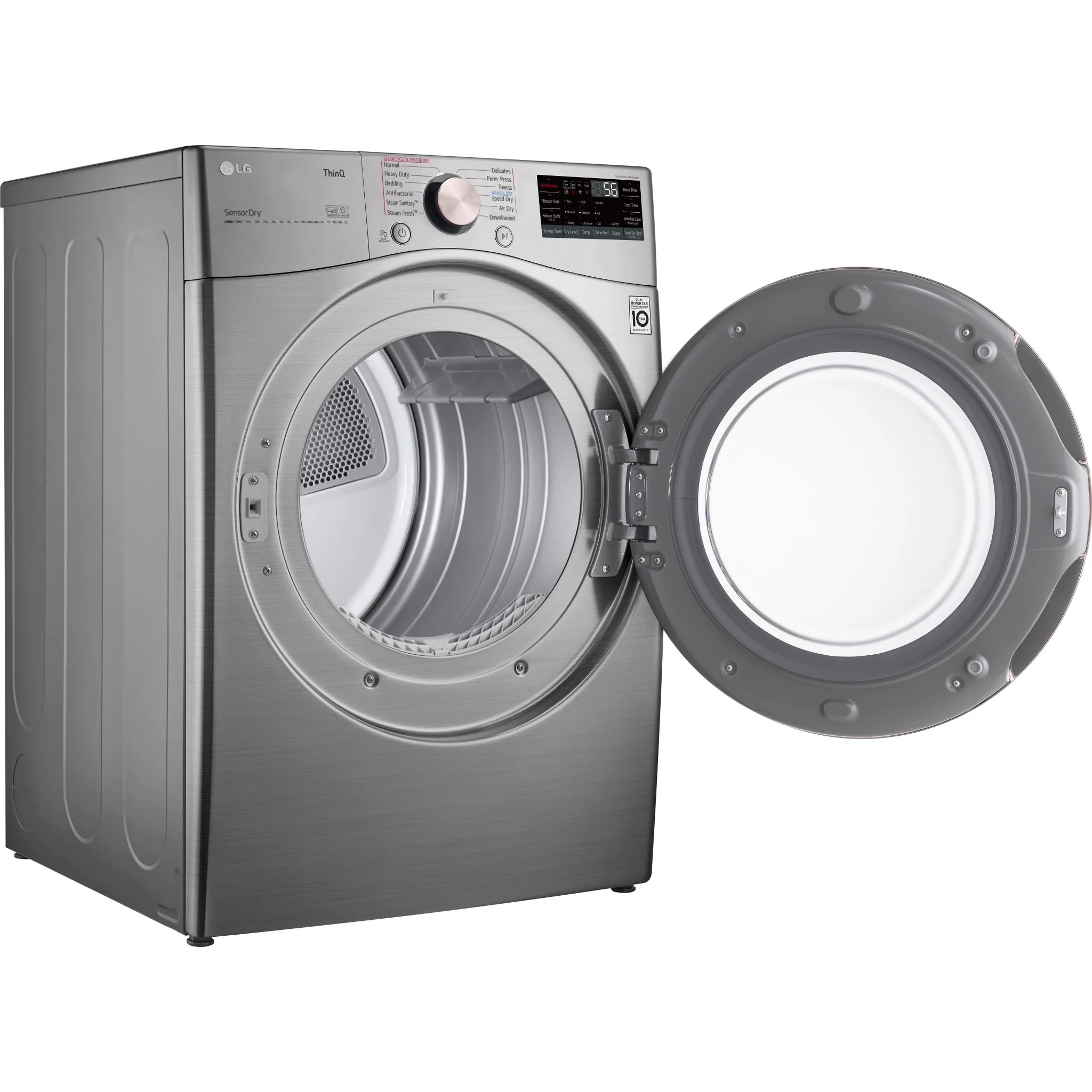 LG 7.4 cu.ft. Ultra Large Capacity Front Load Electric Dryer - Graphite Steel VCM (DLEX3850V) - Image 3