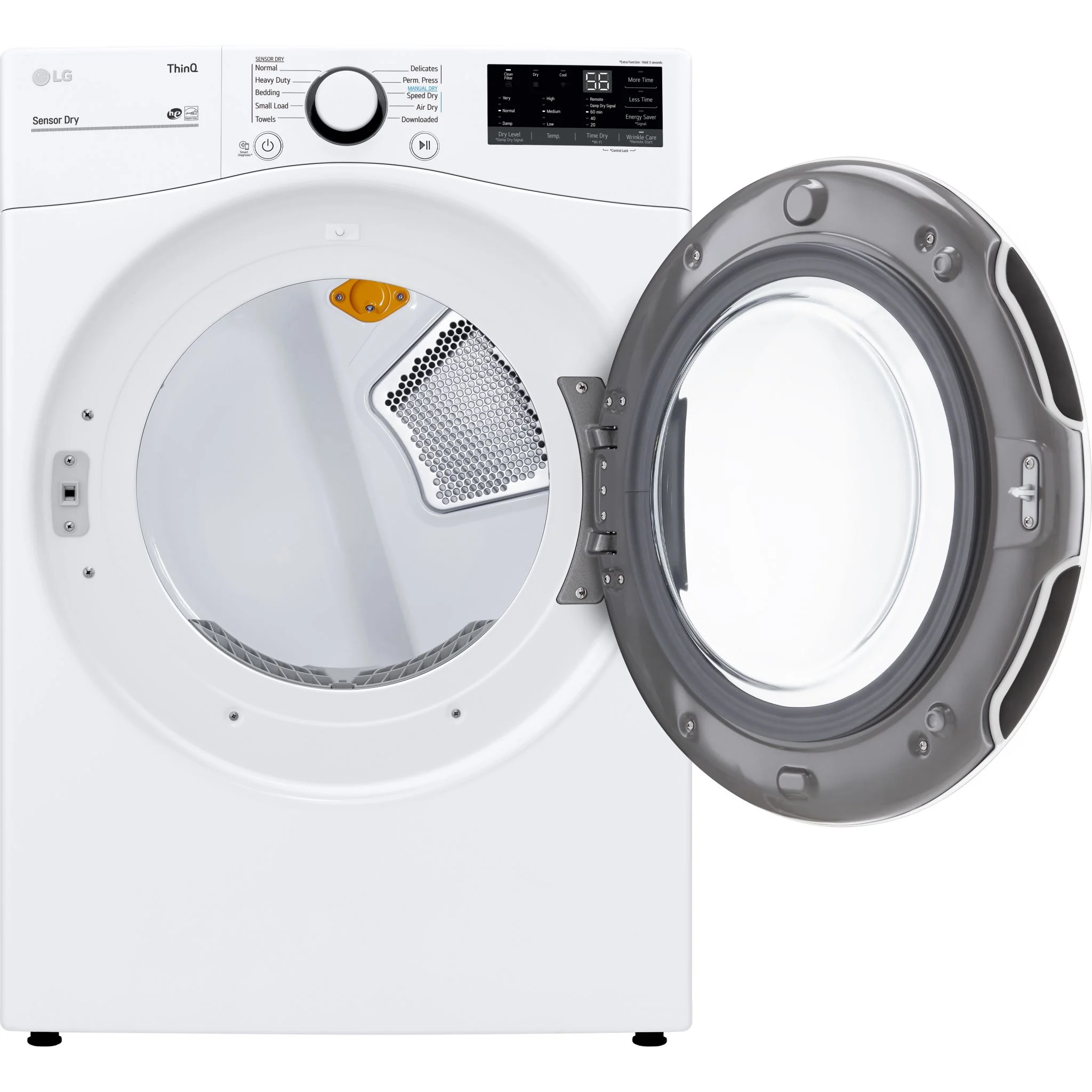 LG 7.4 cu.ft. Ultra Large Capacity Front Load Electric Dryer - White (DLE3600W) - Image 2