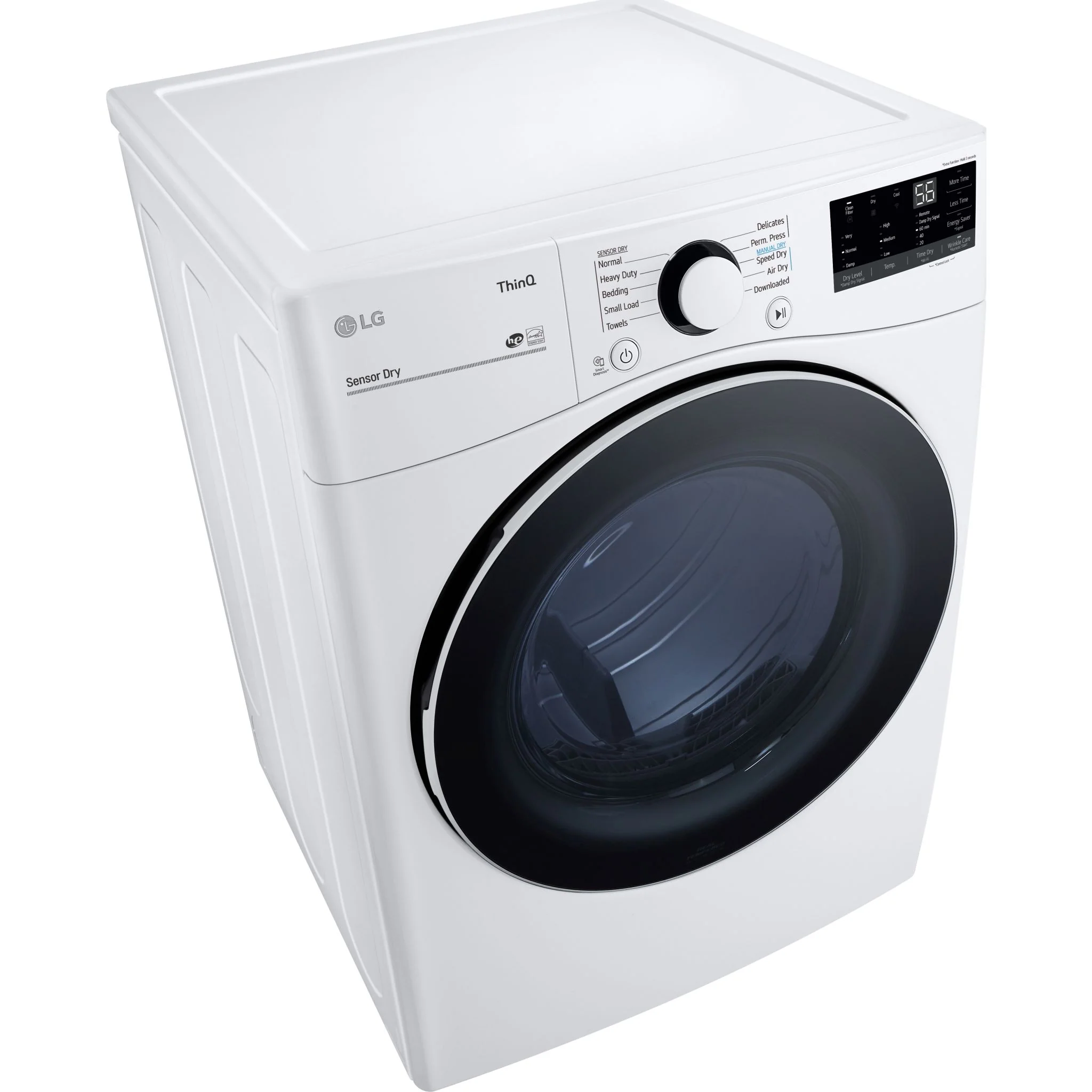 LG 7.4 cu.ft. Ultra Large Capacity Front Load Electric Dryer - White (DLE3600W) - Image 3