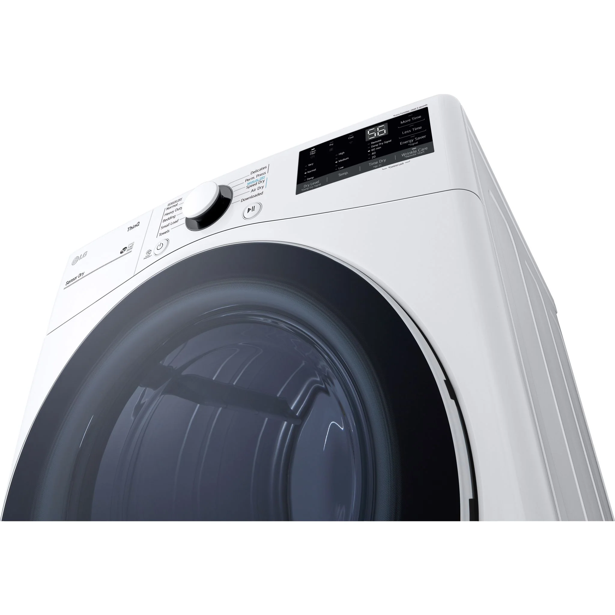 LG 7.4 cu.ft. Ultra Large Capacity Front Load Electric Dryer - White (DLE3600W) - Image 5