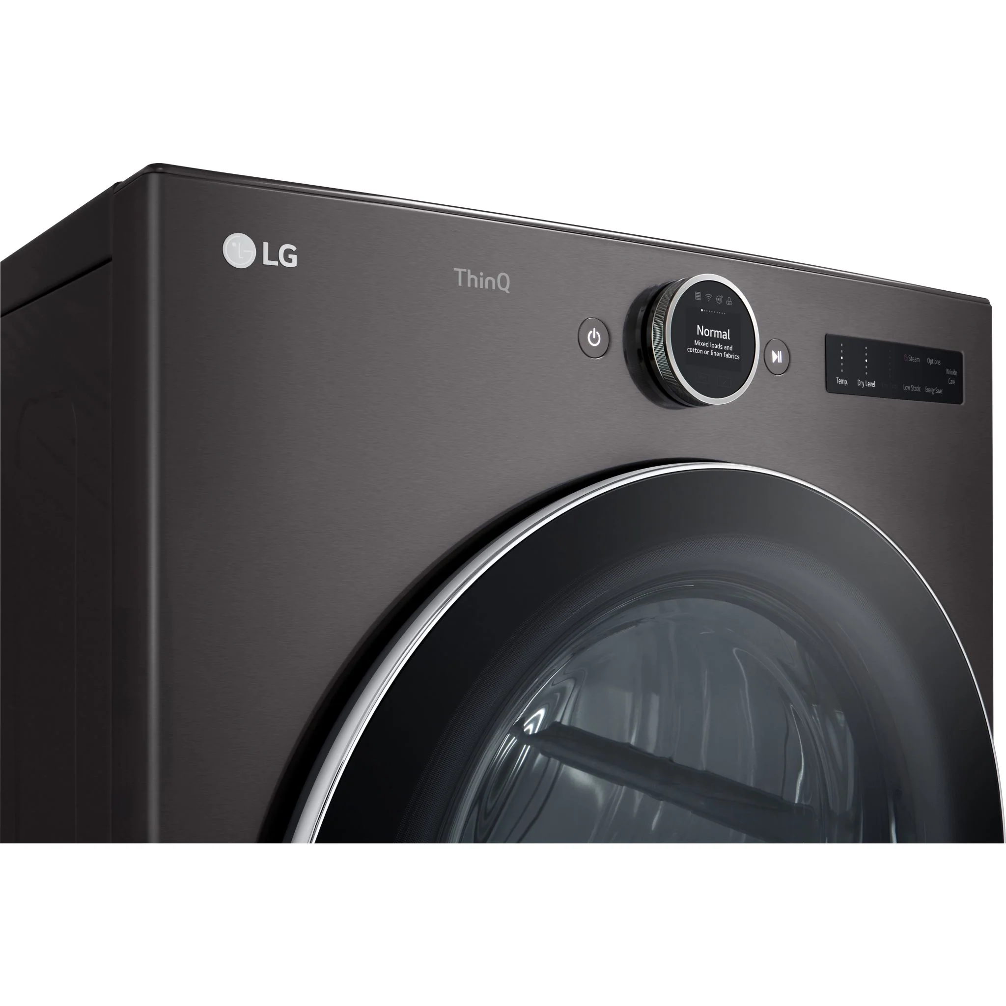LG 7.4 cu. ft. Ultra Large Capacity Smart Front Load Dryer with Built-In Intelligence & TurboSteam® - Black Steel (DLEX6700B) - Image 13