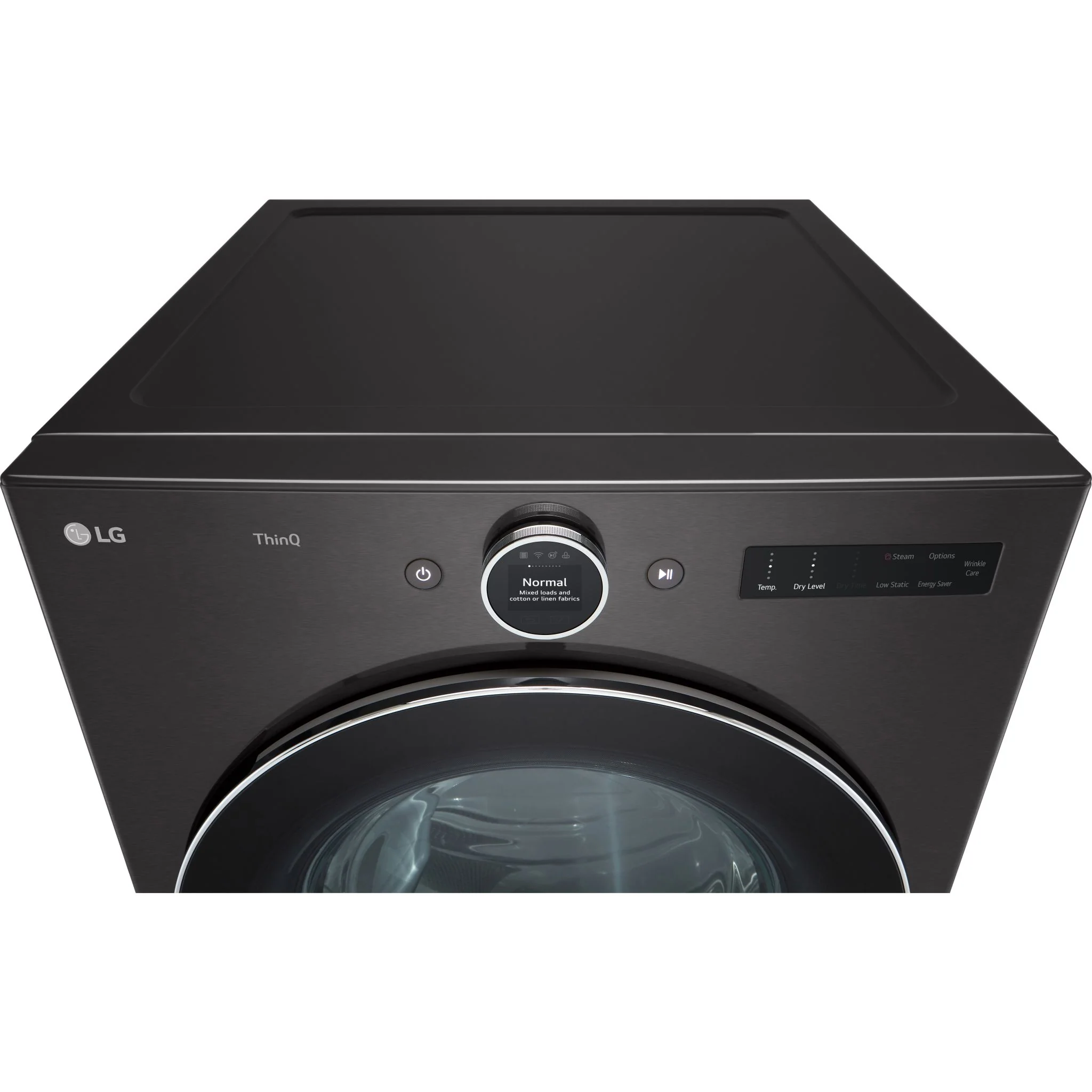 LG 7.4 cu. ft. Ultra Large Capacity Smart Front Load Dryer with Built-In Intelligence & TurboSteam® - Black Steel (DLEX6700B) - Image 16