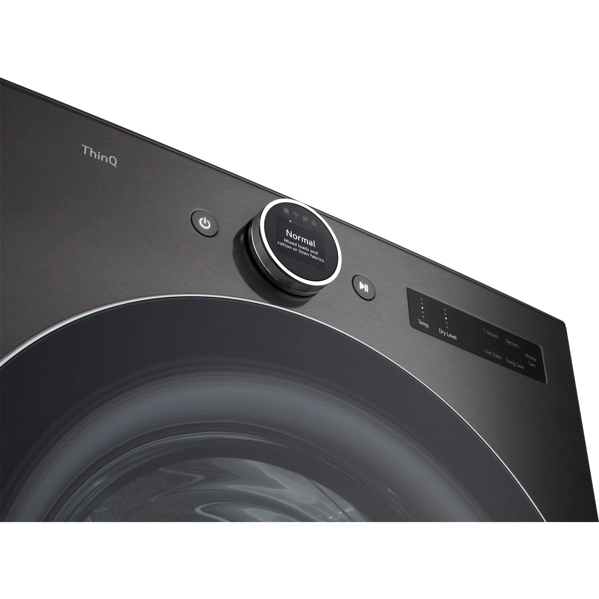LG 7.4 cu. ft. Ultra Large Capacity Smart Front Load Dryer with Built-In Intelligence & TurboSteam® - Black Steel (DLEX6700B) - Image 17