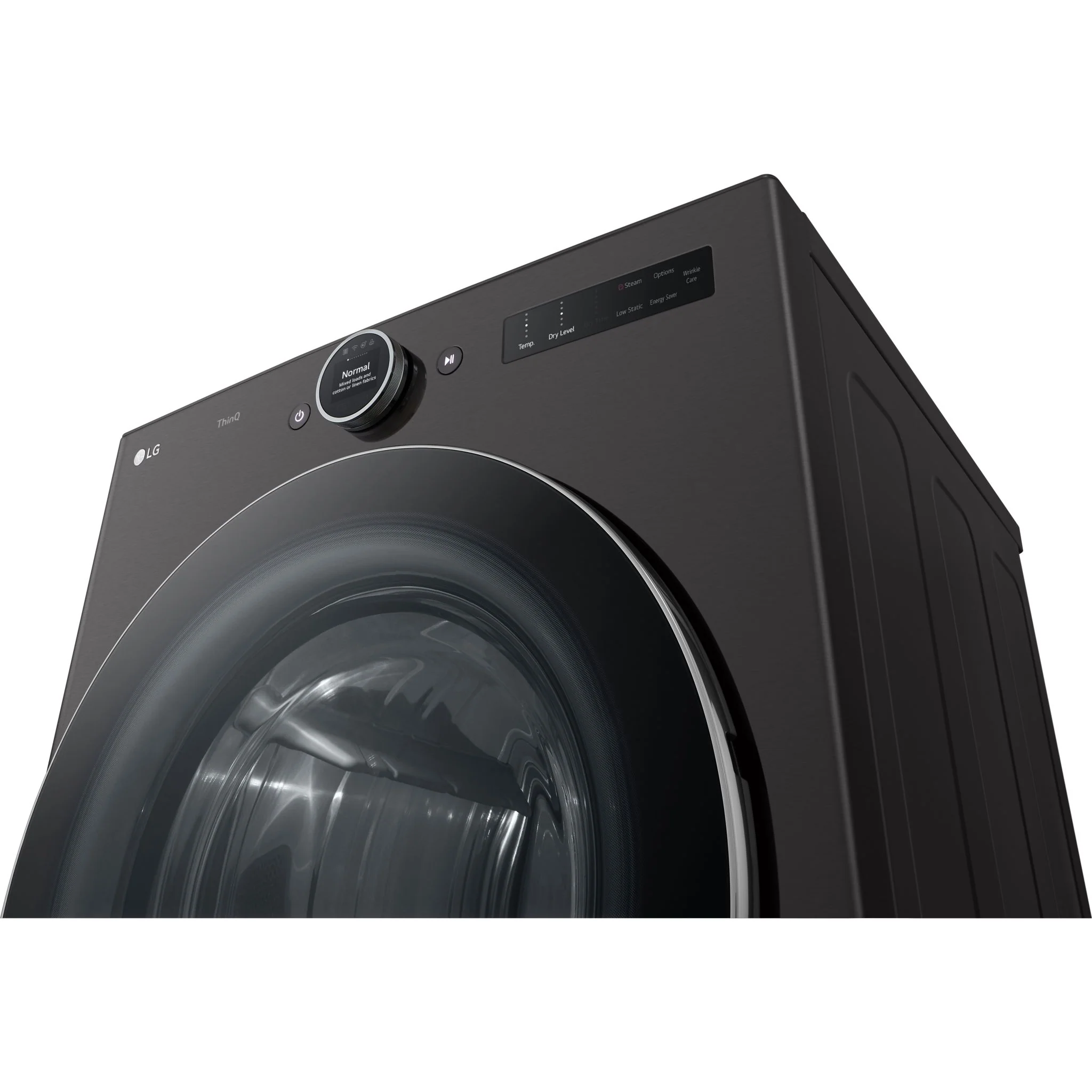LG 7.4 cu. ft. Ultra Large Capacity Smart Front Load Dryer with Built-In Intelligence & TurboSteam® - Black Steel (DLEX6700B) - Image 18