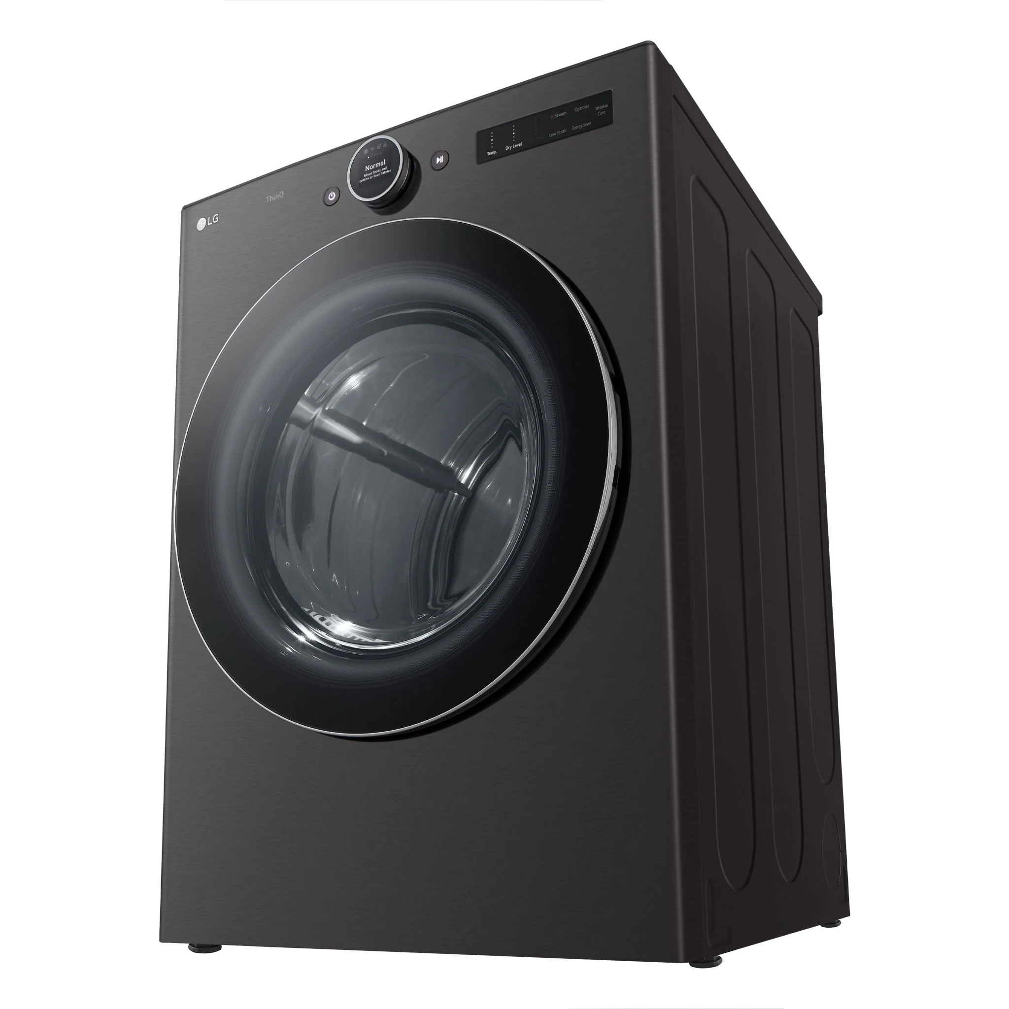 LG 7.4 cu. ft. Ultra Large Capacity Smart Front Load Dryer with Built-In Intelligence & TurboSteam® - Black Steel (DLEX6700B) - Image 7