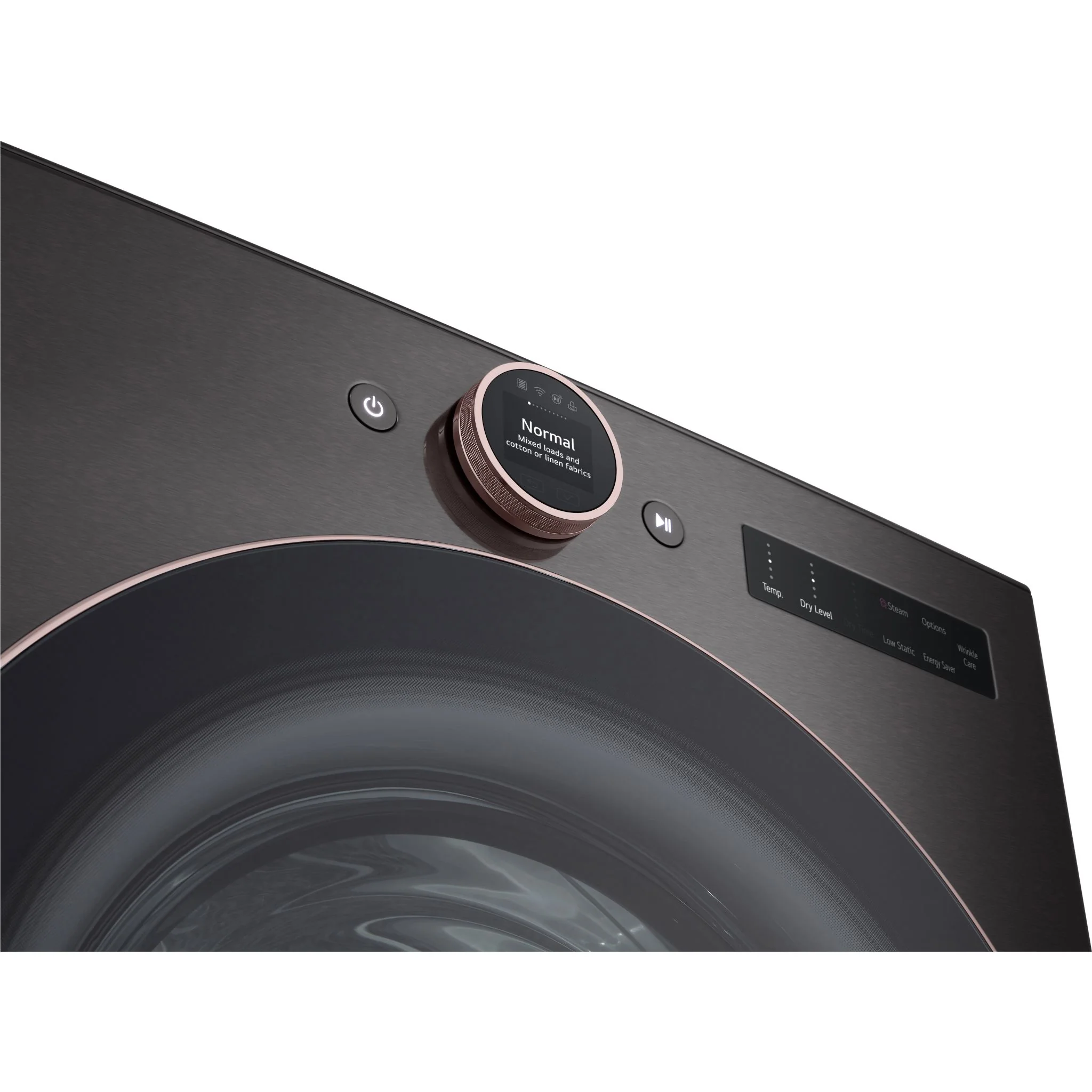LG 7.4 cu. ft. Ultra Large Capacity Smart Front Load Electric ENERGY STAR® Dryer with Sensor Dry & Steam Technology - Black Steel (DLEX6500B) - Image 15
