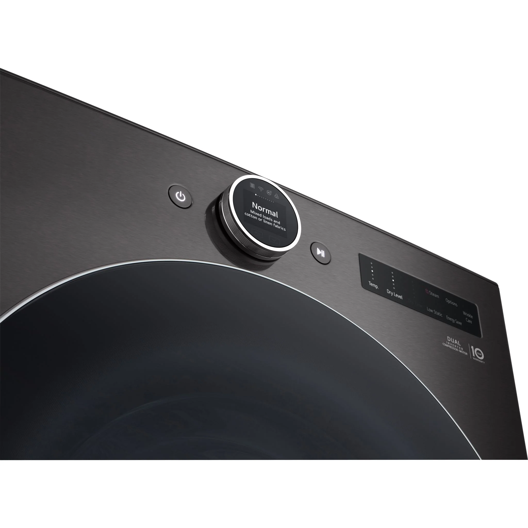 LG 7.8 cu.ft 6-Motion DirectDrive® Dryer with Heat Pump - Black Steel (DLHC6702B) - Image 11