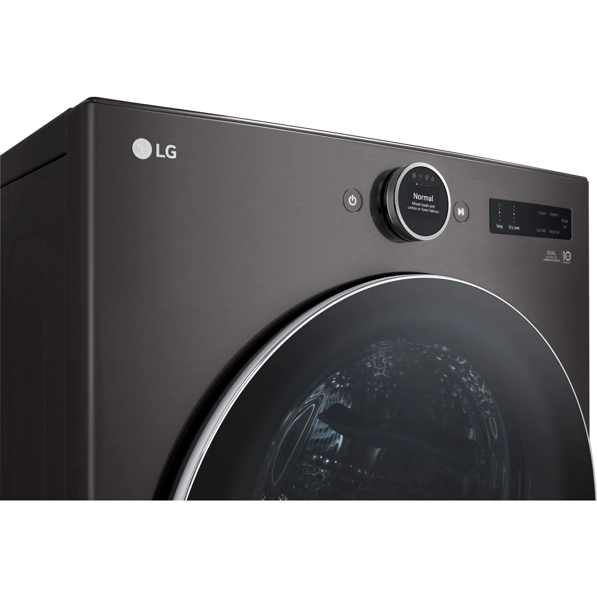 LG 7.8 cu.ft 6-Motion DirectDrive® Dryer with Heat Pump - Black Steel (DLHC6702B) - Image 12