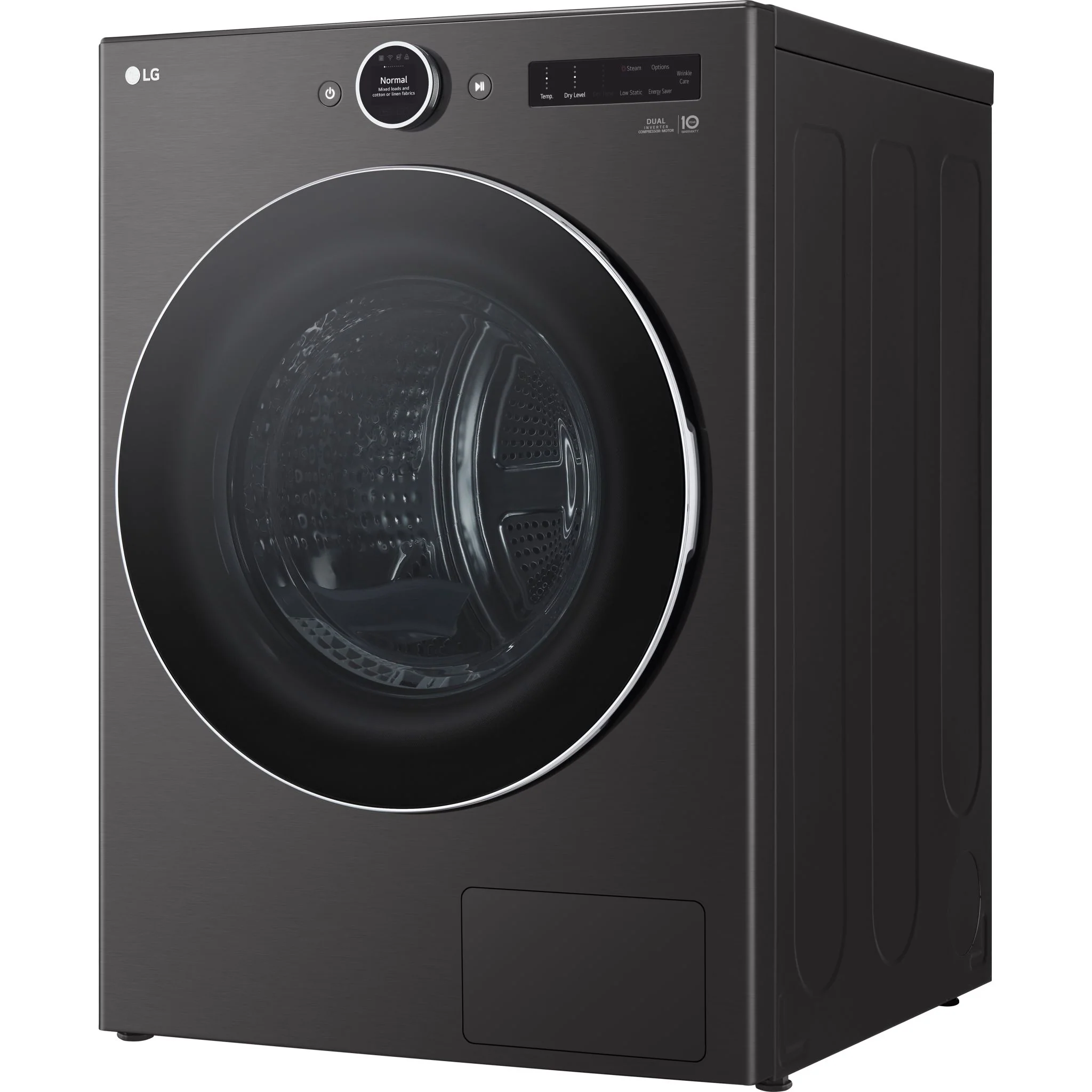 LG 7.8 cu.ft 6-Motion DirectDrive® Dryer with Heat Pump - Black Steel (DLHC6702B) - Image 3