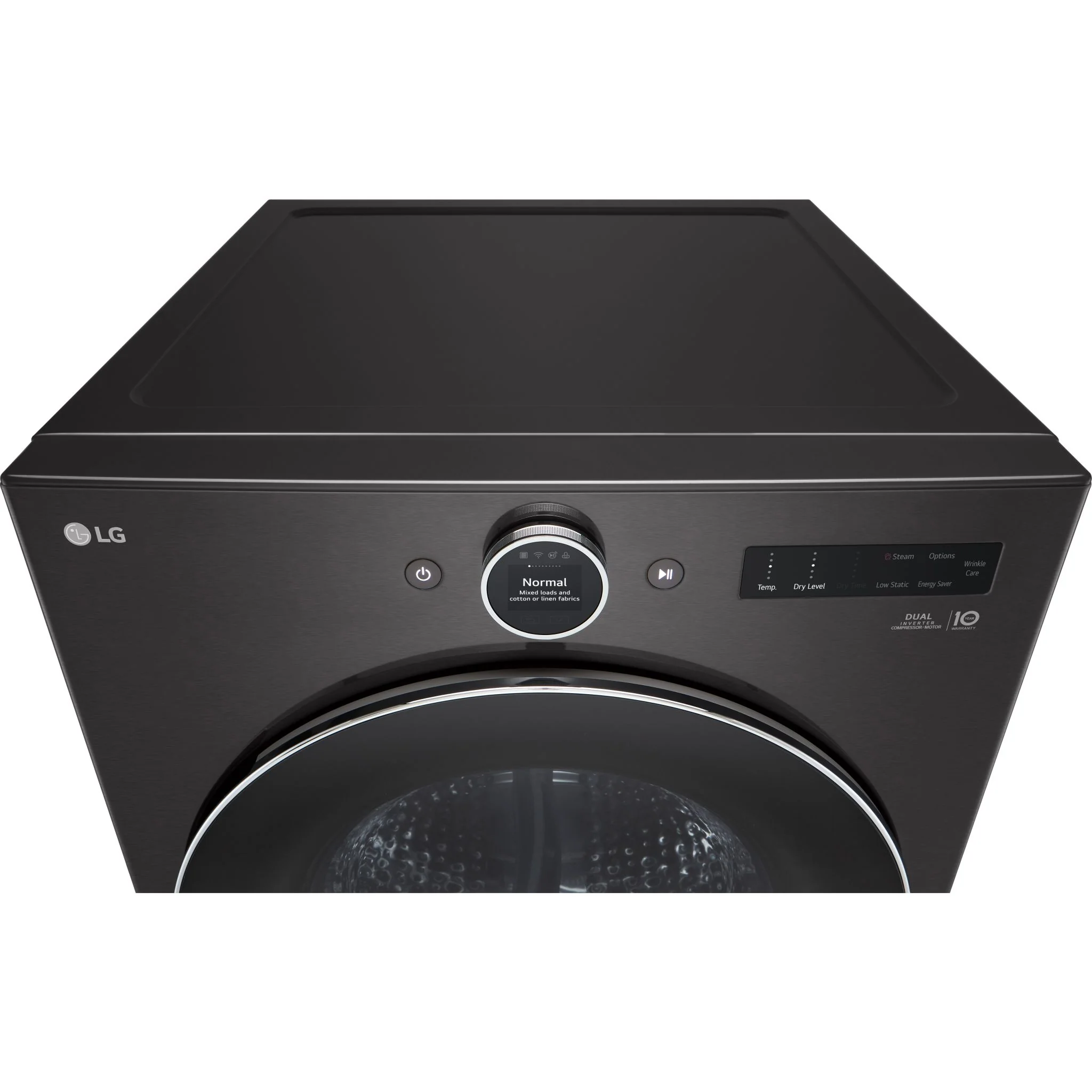 LG 7.8 cu.ft 6-Motion DirectDrive® Dryer with Heat Pump - Black Steel (DLHC6702B) - Image 6