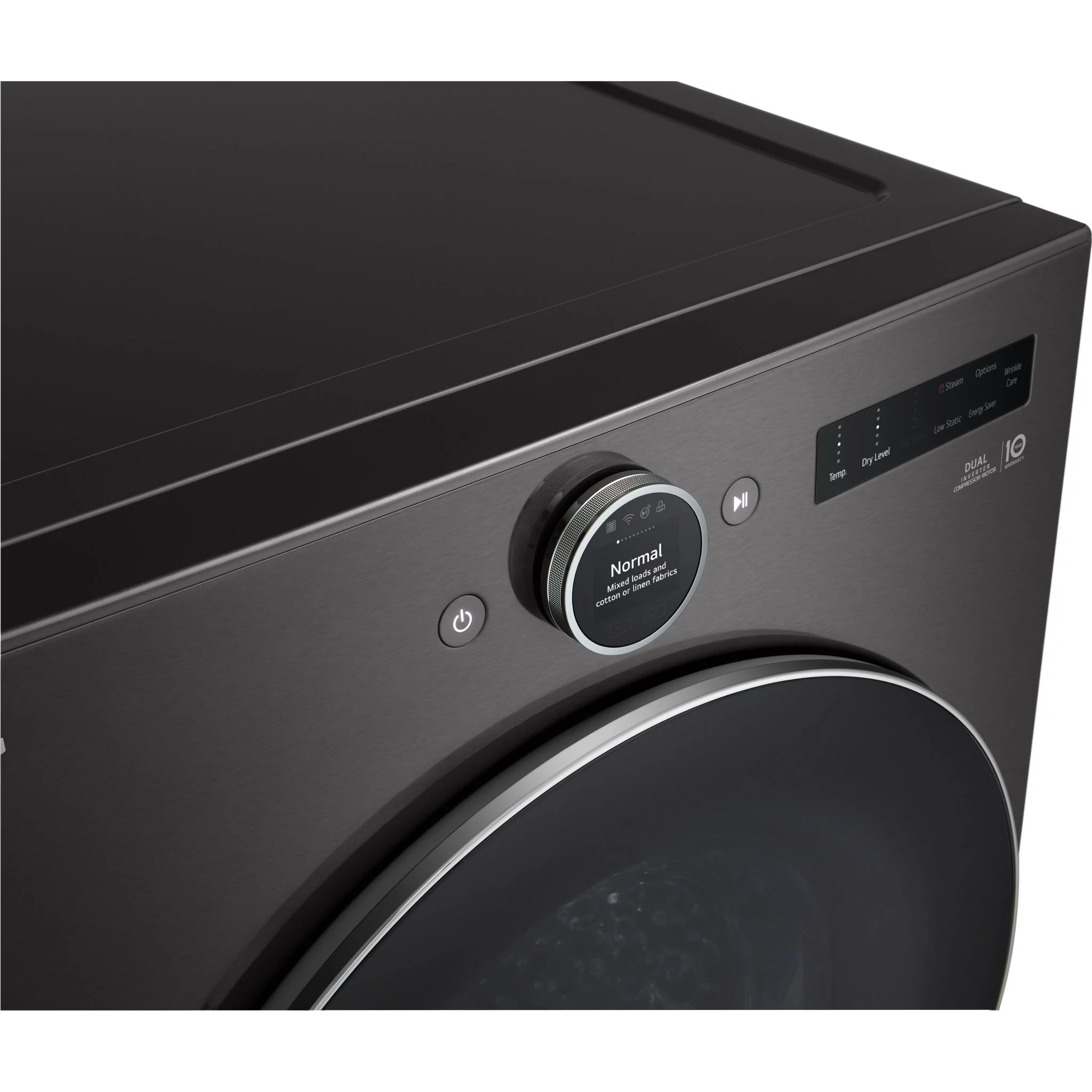 LG 7.8 cu.ft 6-Motion DirectDrive® Dryer with Heat Pump - Black Steel (DLHC6702B) - Image 7