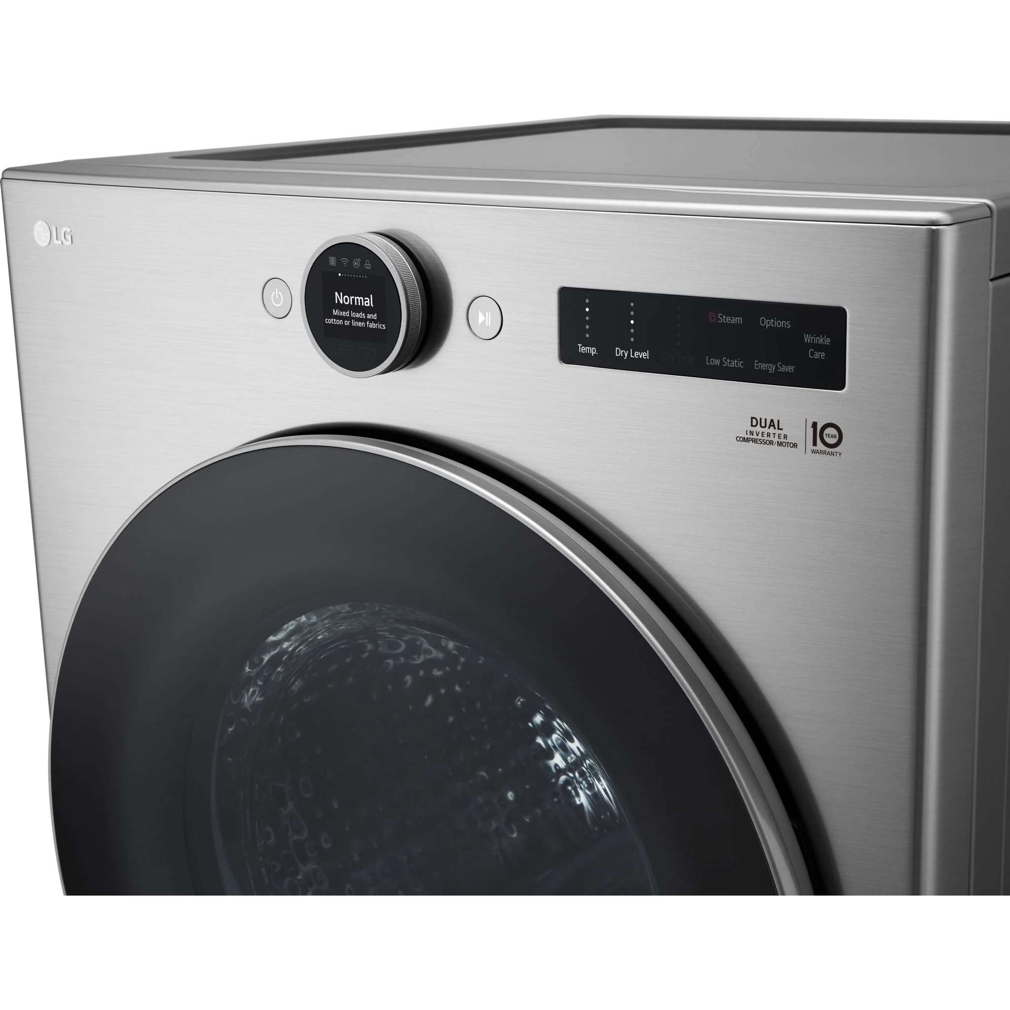 LG 7.8 cu.ft 6-Motion DirectDrive® Dryer with Heat Pump - Graphite Stee (DLHC5502V) - Image 8
