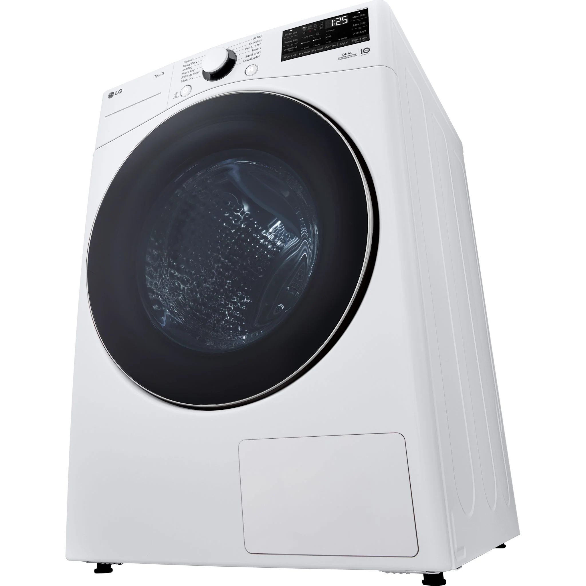 LG 7.8 cu. ft. mega capacity smart front load dryer with Dual Inverter HeatPump™ Technology - White (DLHC3602W) - Image 12