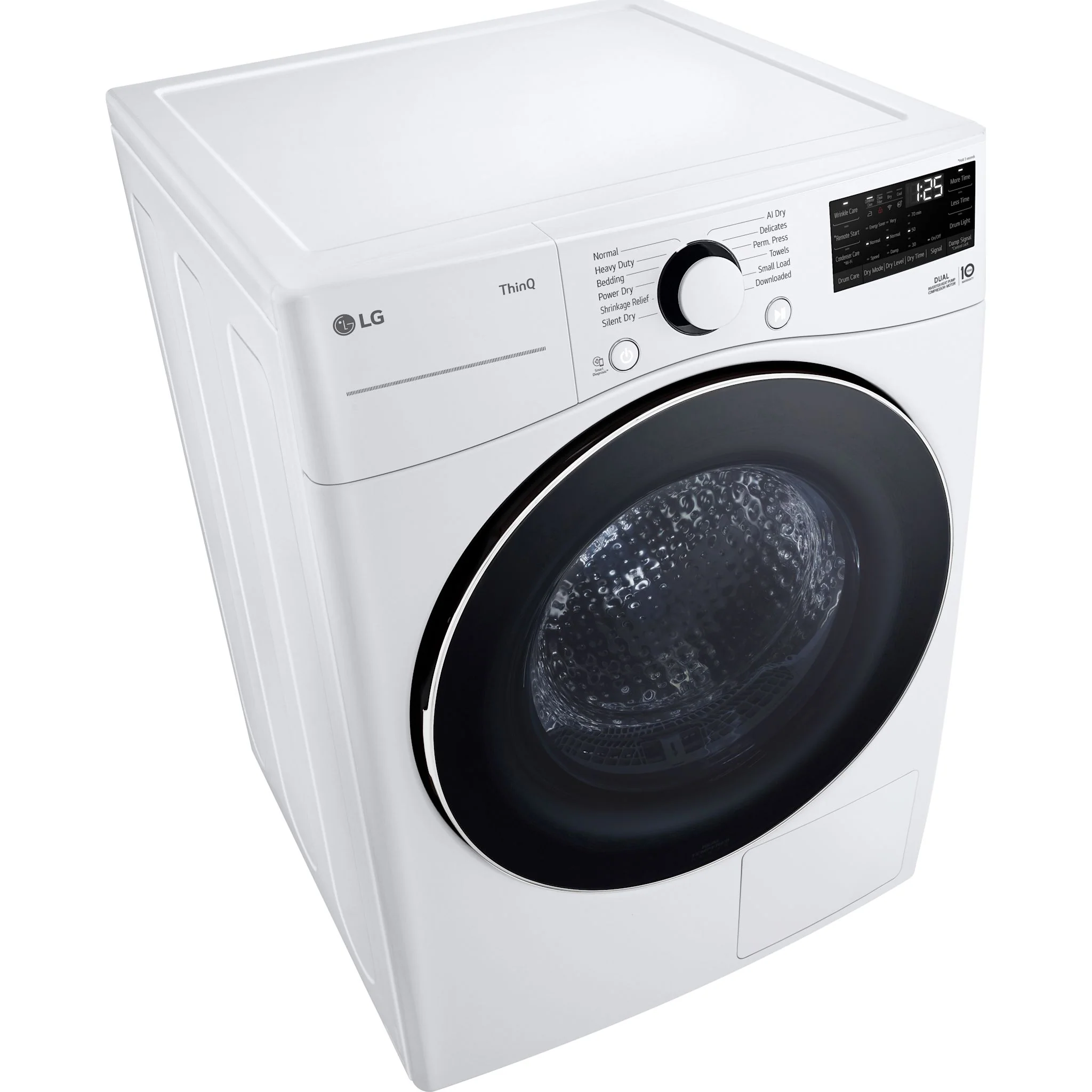 LG 7.8 cu. ft. mega capacity smart front load dryer with Dual Inverter HeatPump™ Technology - White (DLHC3602W) - Image 13