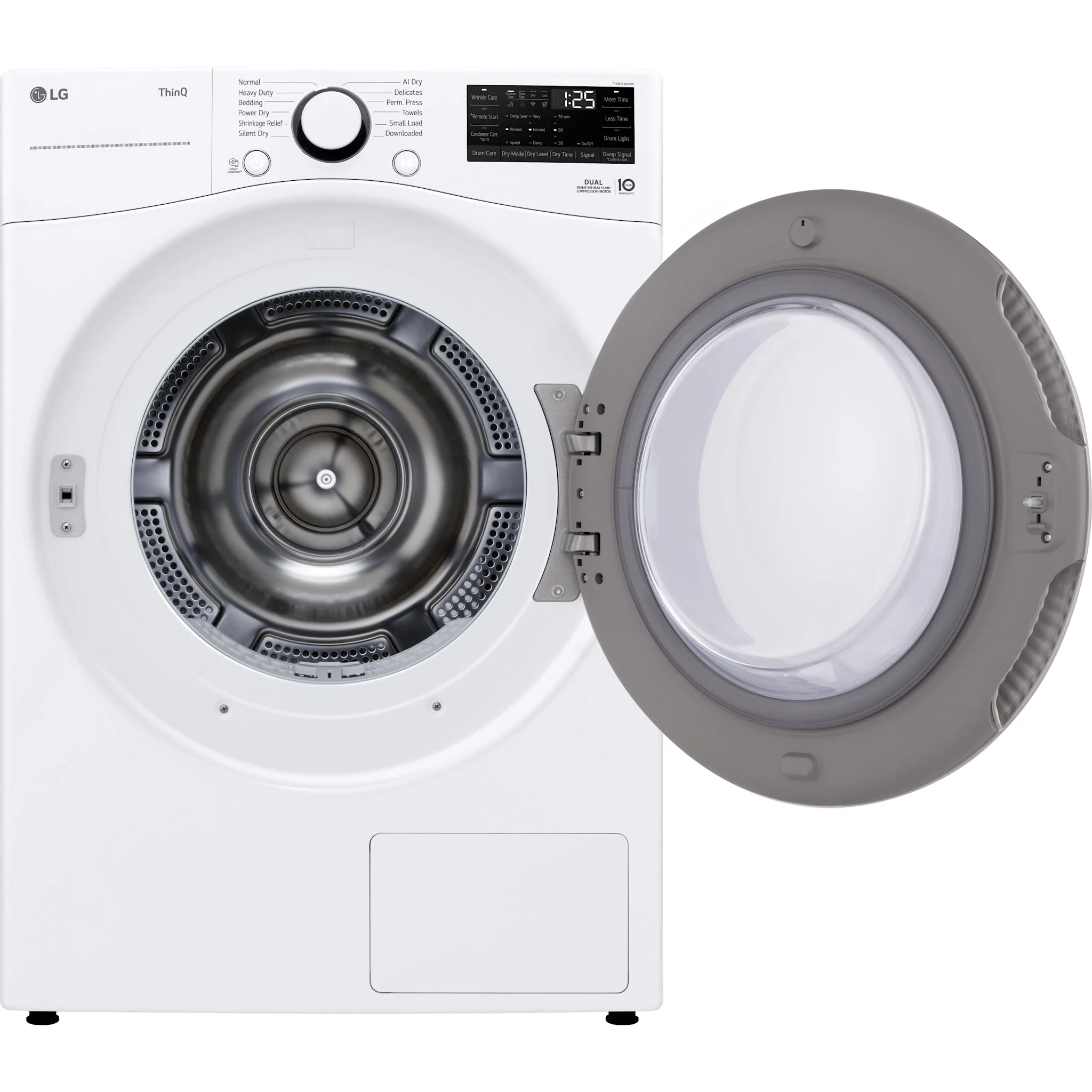 LG 7.8 cu. ft. mega capacity smart front load dryer with Dual Inverter HeatPump™ Technology - White (DLHC3602W) - Image 7